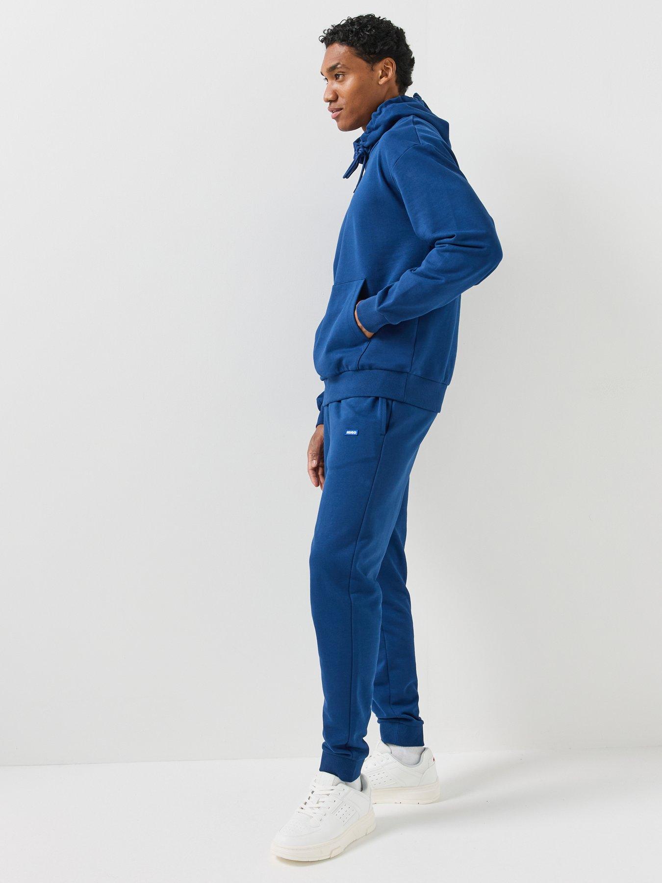 Image 3 of 6 of HUGO Hugo Mens Regular Fit Hooded Cuffed Tracksuit - Navy