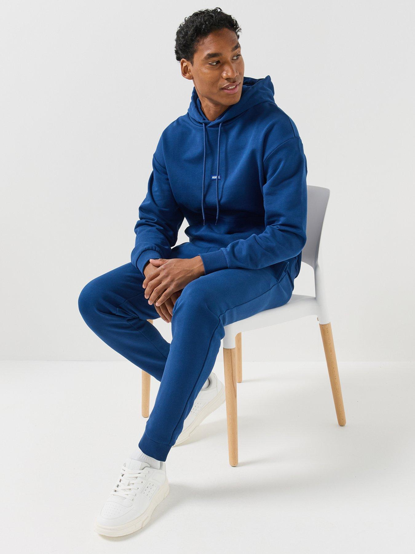 Image 5 of 6 of HUGO Hugo Mens Regular Fit Hooded Cuffed Tracksuit - Navy