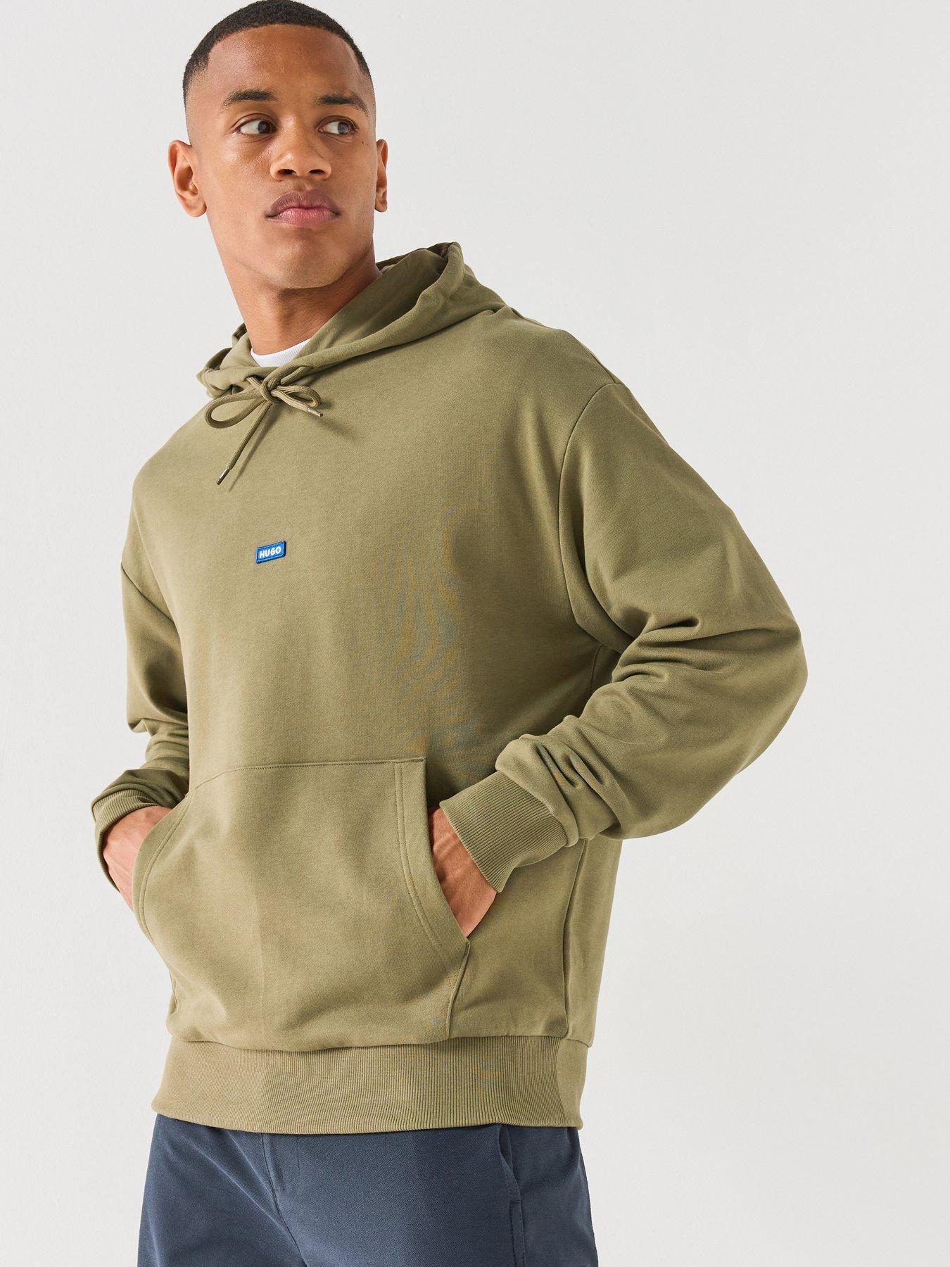HUGO Hugo Blue Nalonso Regular Fit Hoodie - Dark Green