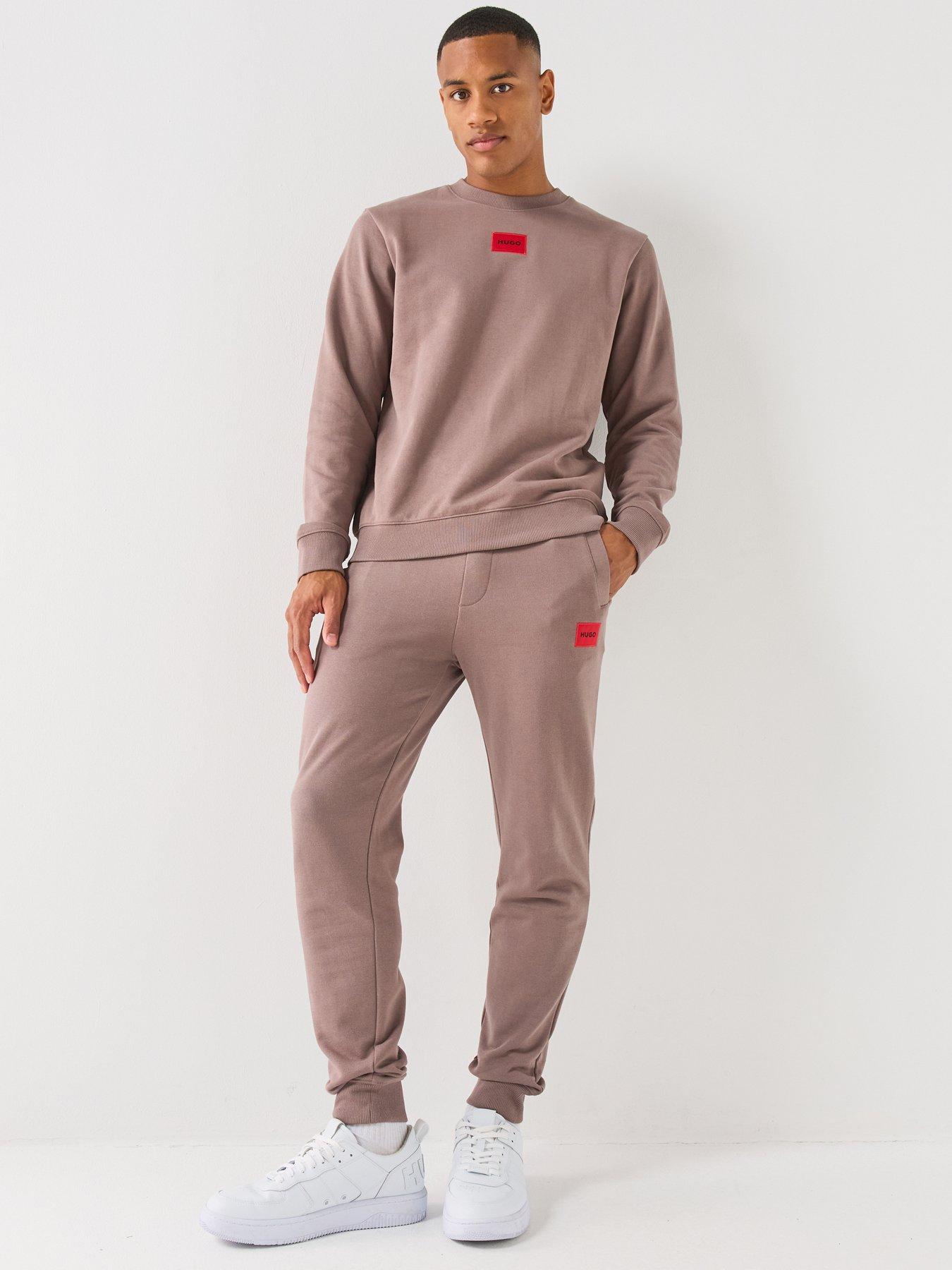 Image 3 of 6 of HUGO Diragol212 Red Patch Crew Sweatshirt - Brown
