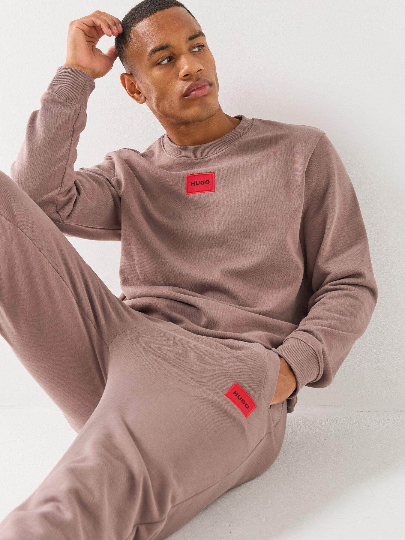 Image 5 of 6 of HUGO Diragol212 Red Patch Crew Sweatshirt - Brown