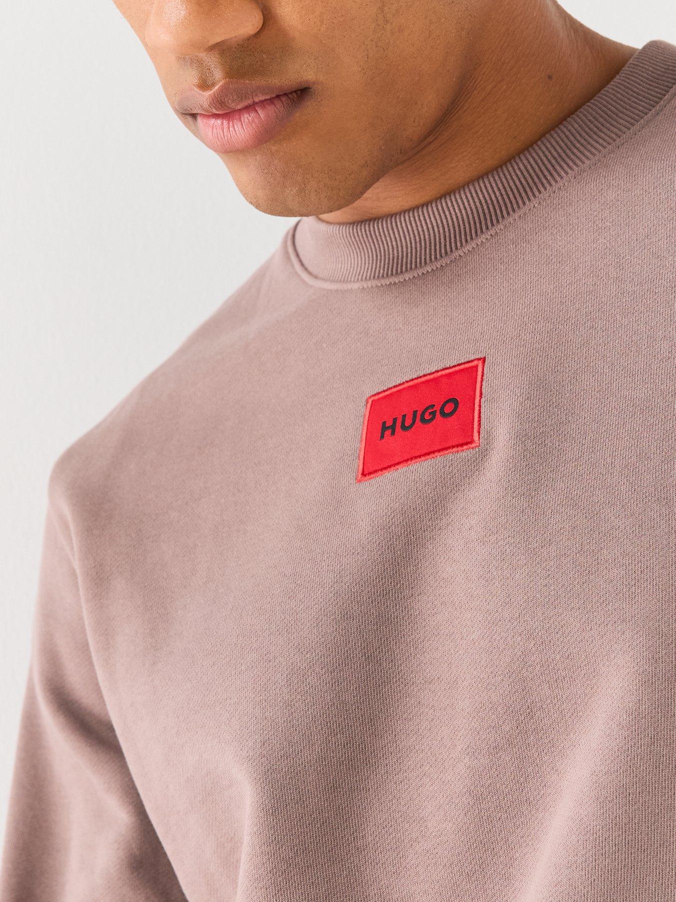 Image 6 of 6 of HUGO Diragol212 Red Patch Crew Sweatshirt - Brown