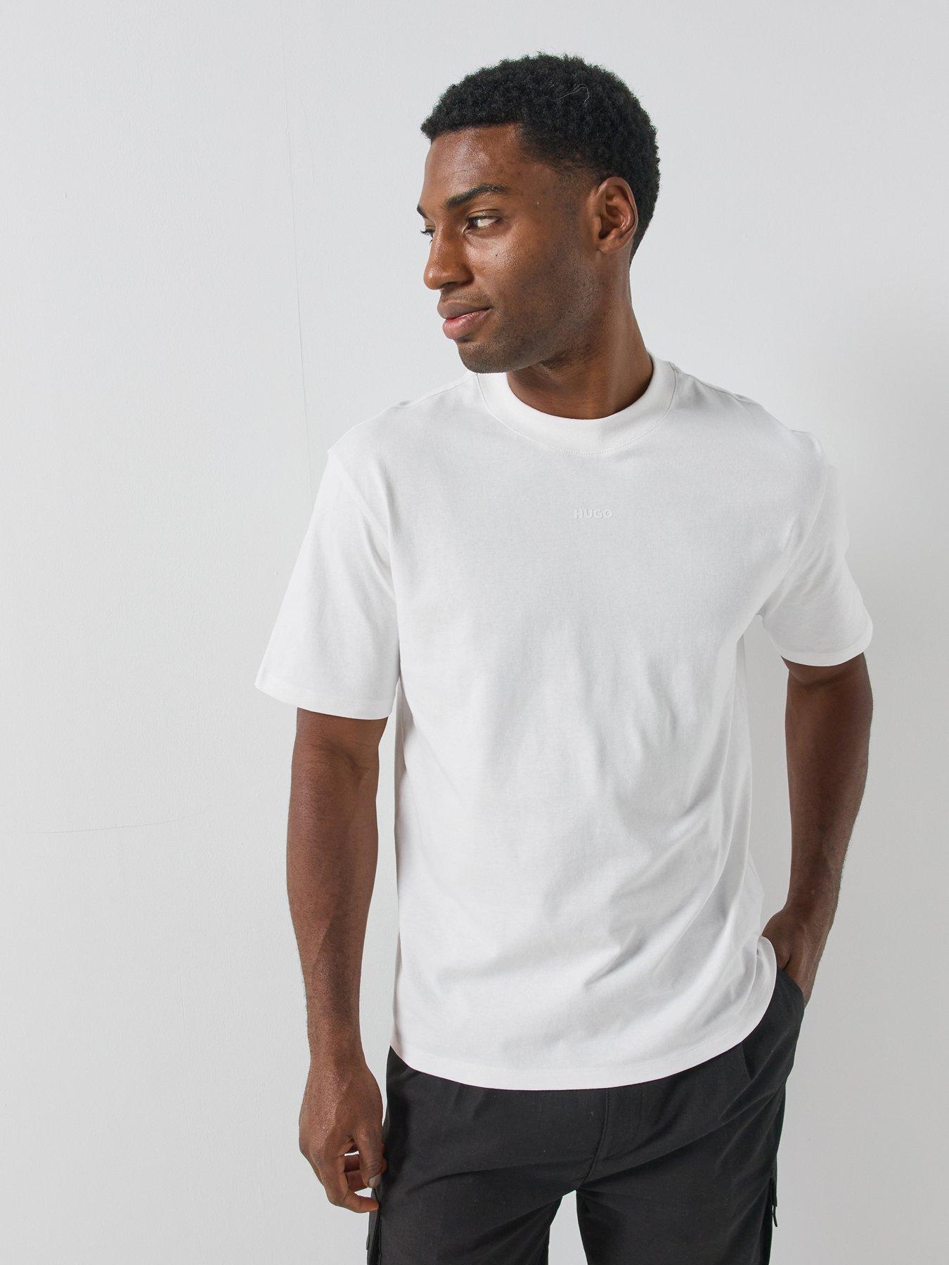 HUGO Hugo Dapolino Centre Logo Relaxed Fit T-shirt - White