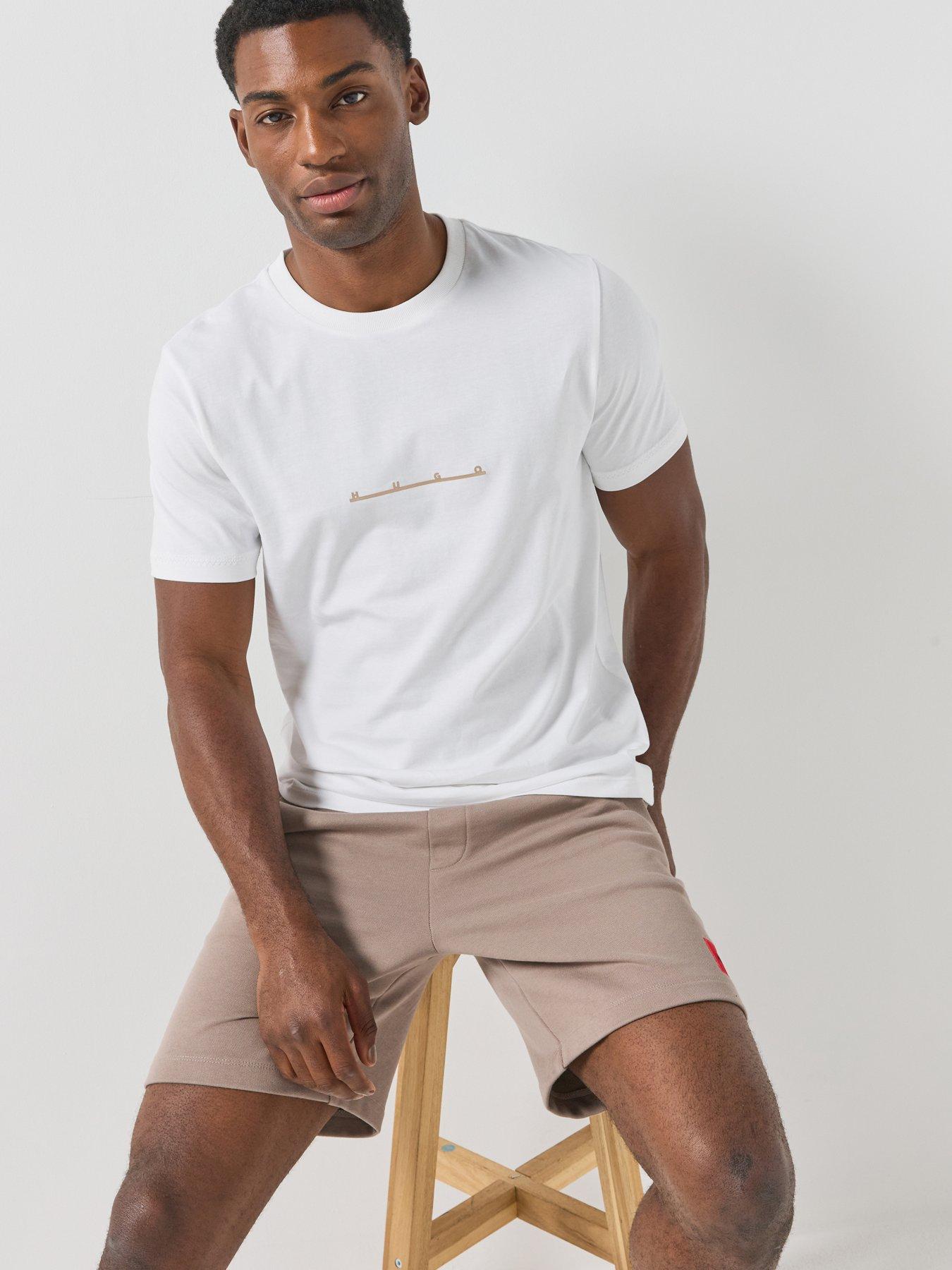 Image 1 of 5 of HUGO Datri Vintage Car Linear Logo T-Shirt - White