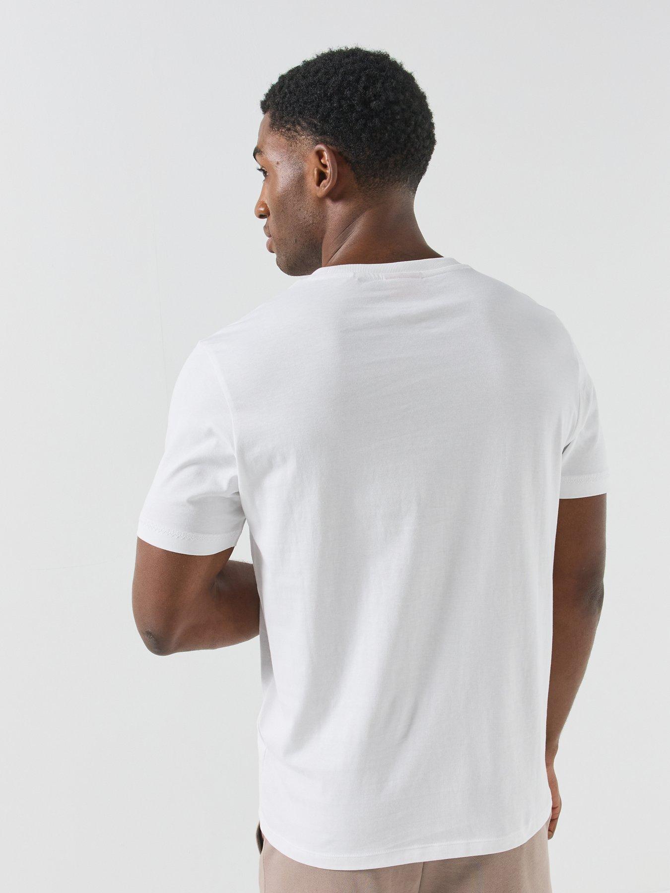Image 2 of 5 of HUGO Datri Vintage Car Linear Logo T-Shirt - White
