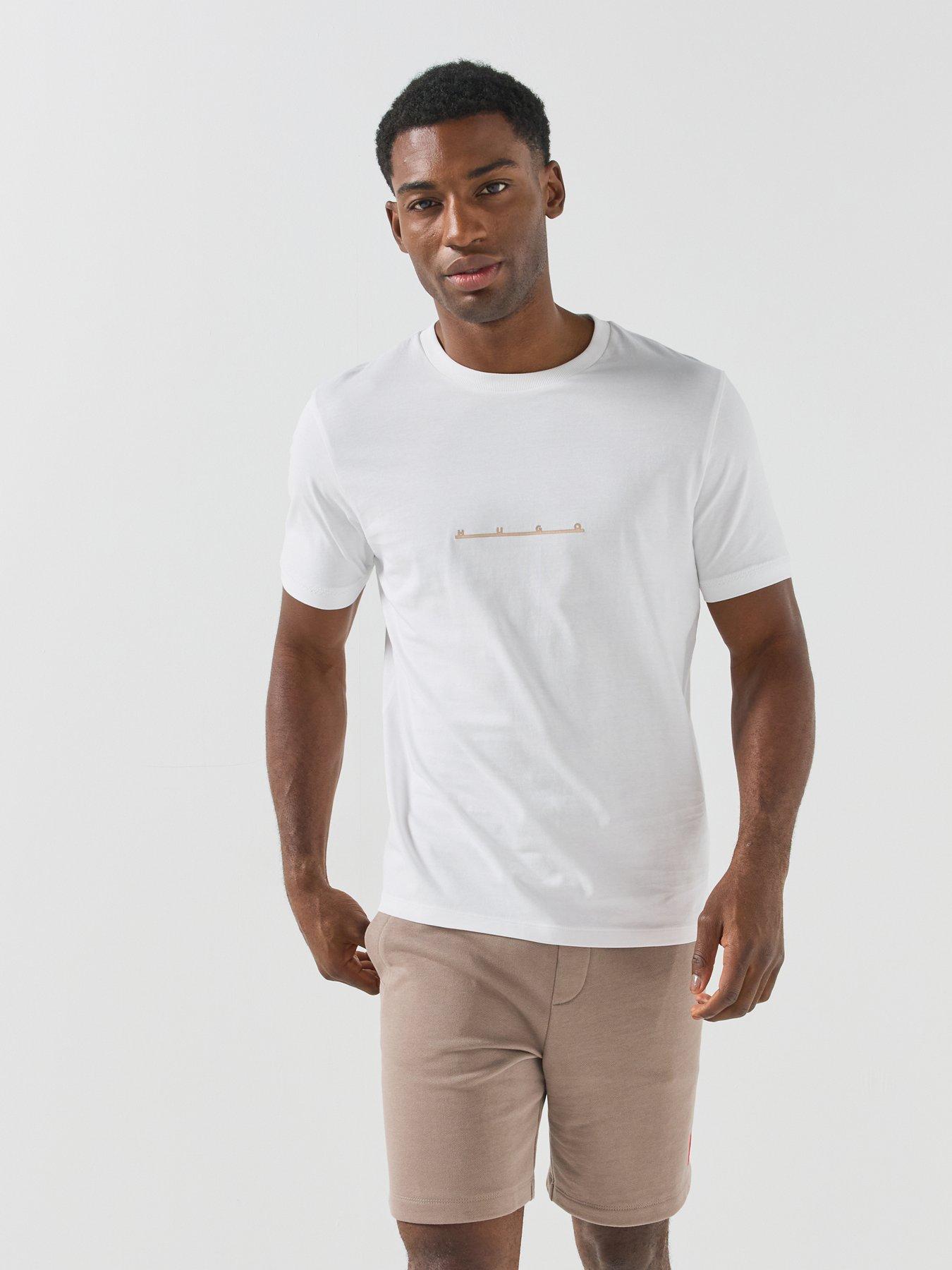 Image 5 of 5 of HUGO Datri Vintage Car Linear Logo T-Shirt - White