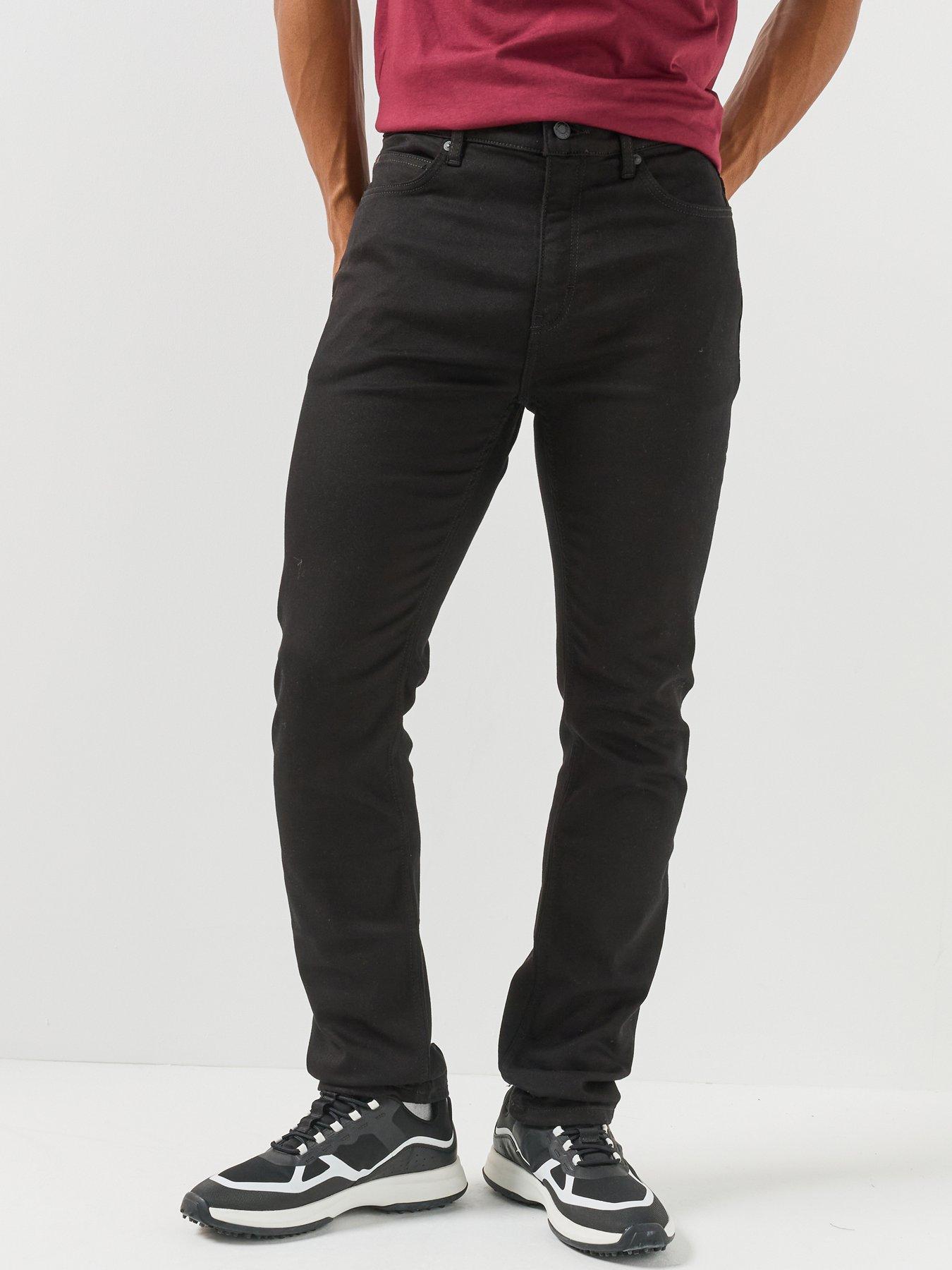 Image 1 of 4 of HUGO Mens 840 Regular Fit Stretch Straight Jeans - Black