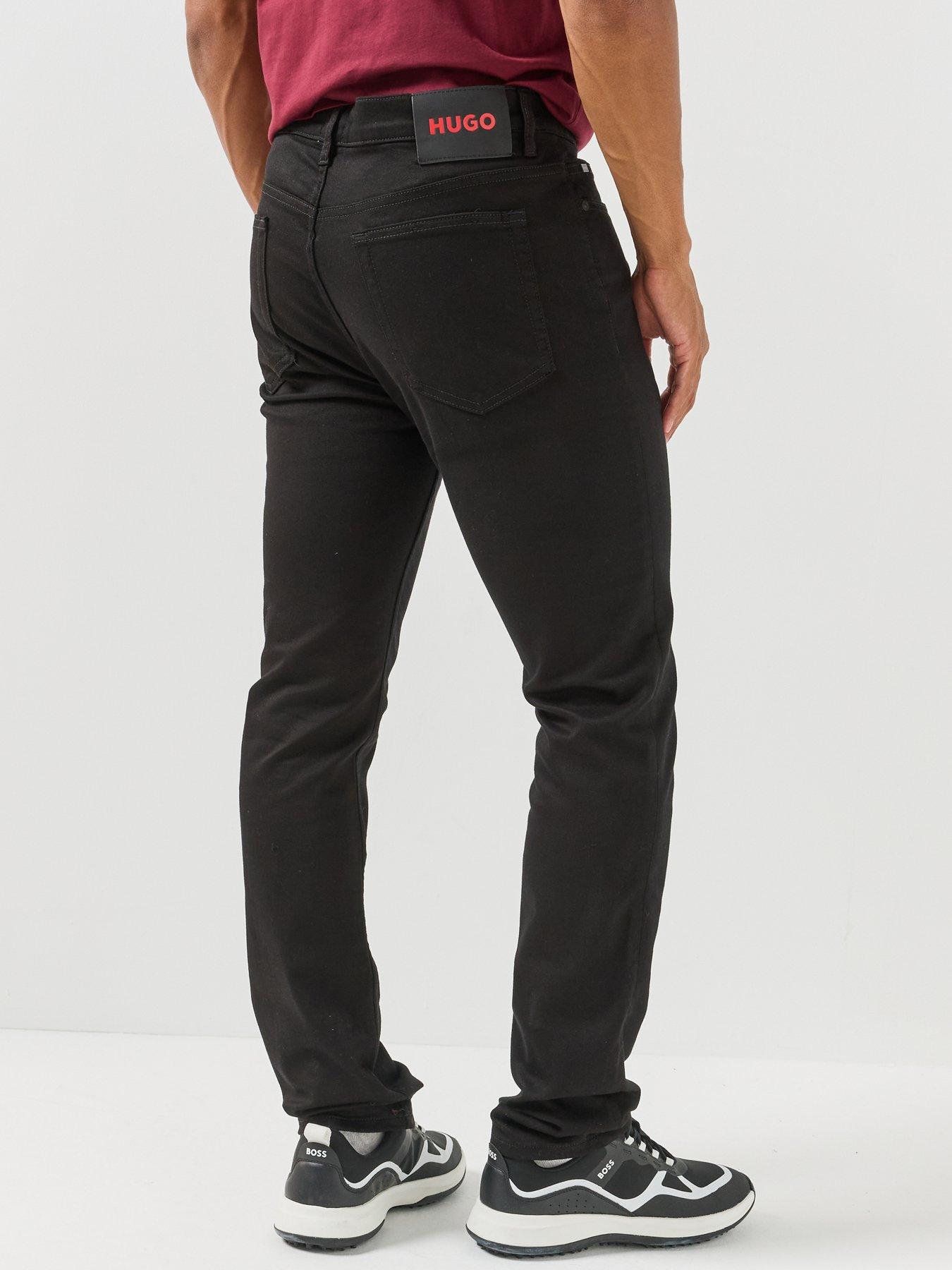 Image 2 of 4 of HUGO Mens 840 Regular Fit Stretch Straight Jeans - Black