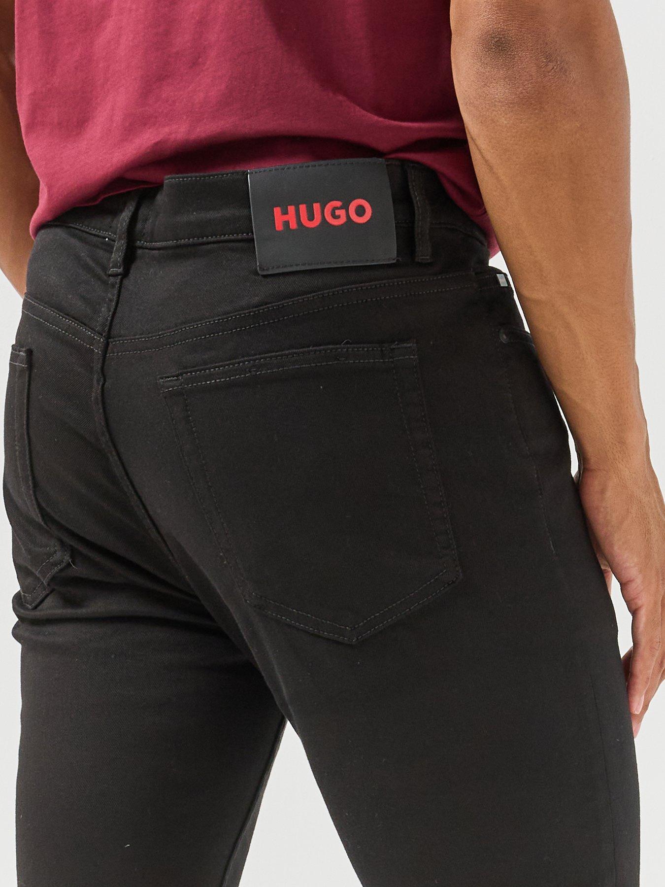Image 4 of 4 of HUGO Mens 840 Regular Fit Stretch Straight Jeans - Black