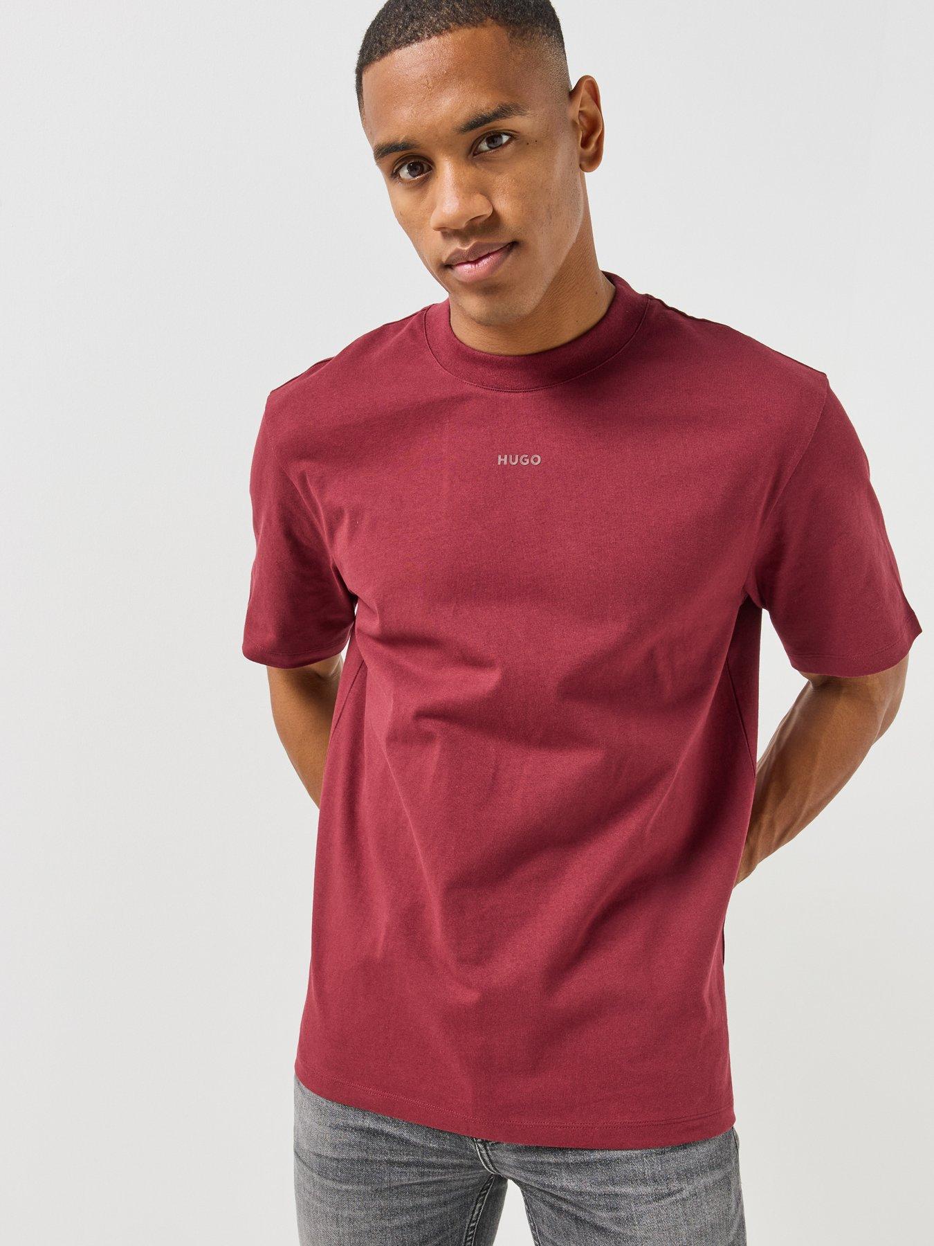 Image 1 of 4 of HUGO Hugo Dapolino Centre Logo Relaxed Fit T-shirt - Purple