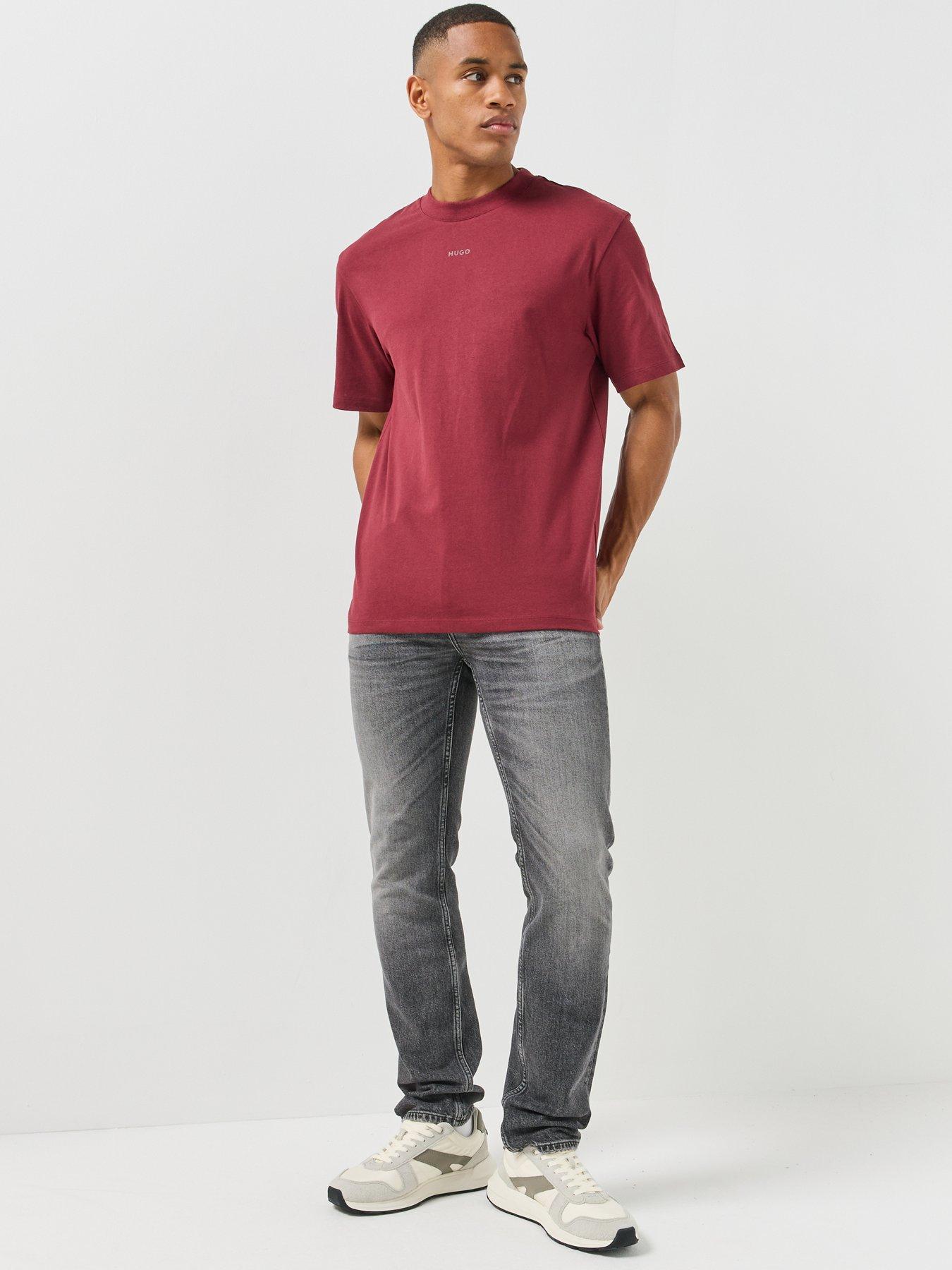 Image 3 of 4 of HUGO Hugo Dapolino Centre Logo Relaxed Fit T-shirt - Purple