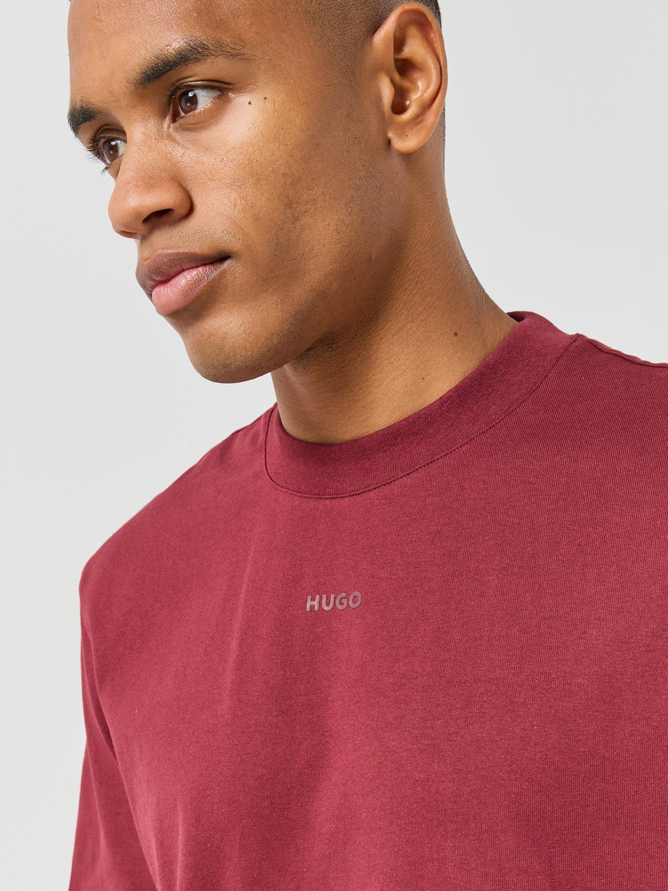 Image 4 of 4 of HUGO Hugo Dapolino Centre Logo Relaxed Fit T-shirt - Purple