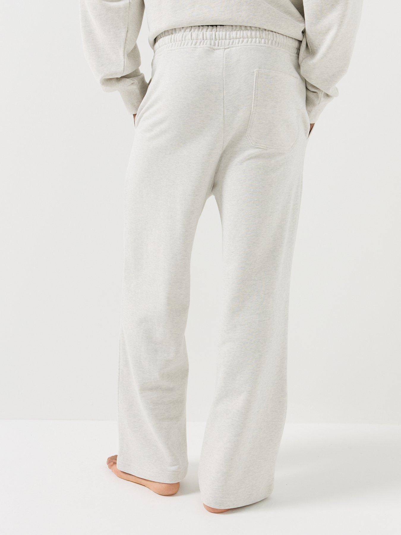 Image 2 of 6 of HUGO Blue Mens Loose Fit Cotton Jersey Jogging Bottoms - Light Grey