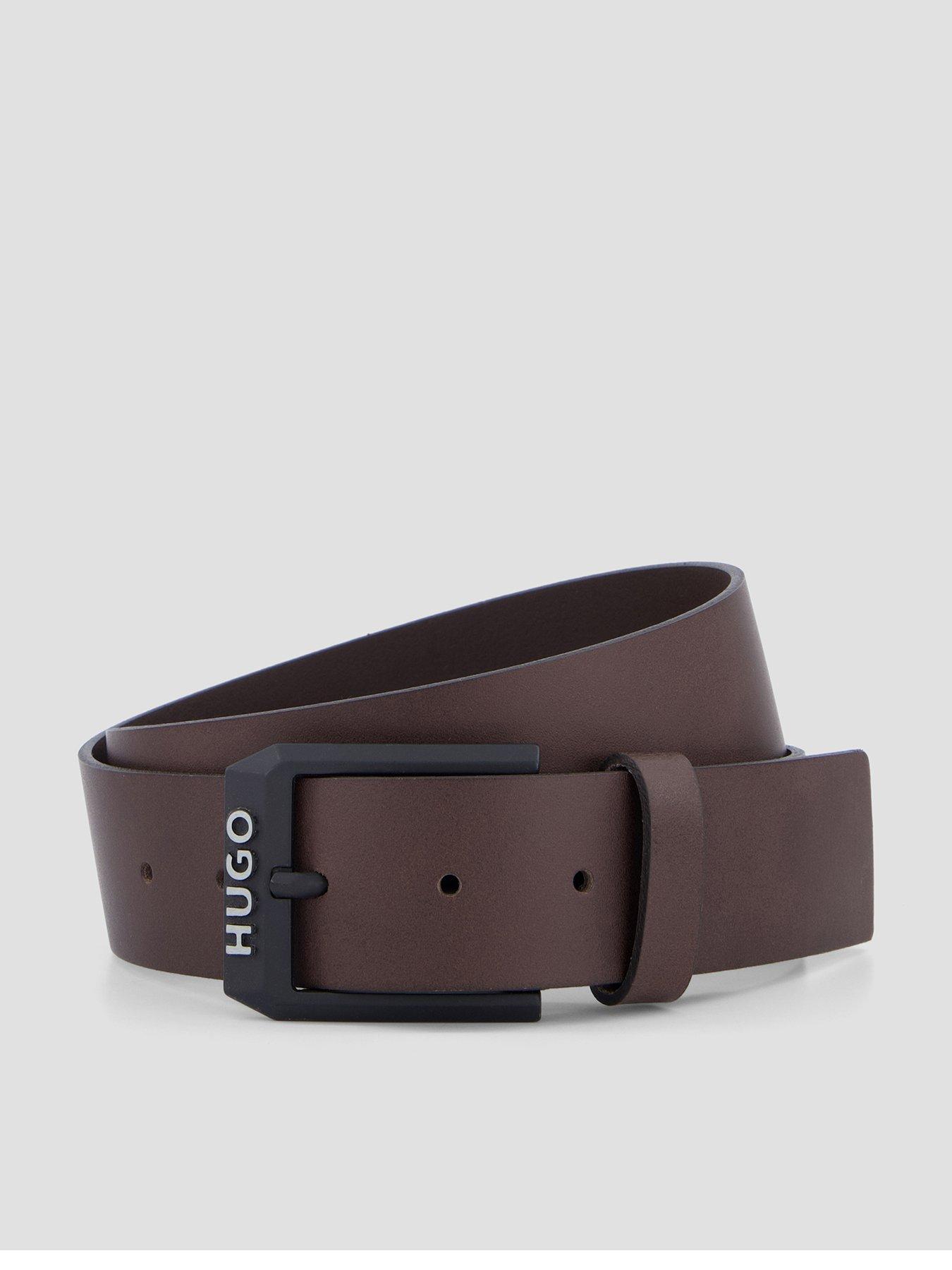 HUGO Hugo Gelio Leather Belt - Dark Brown