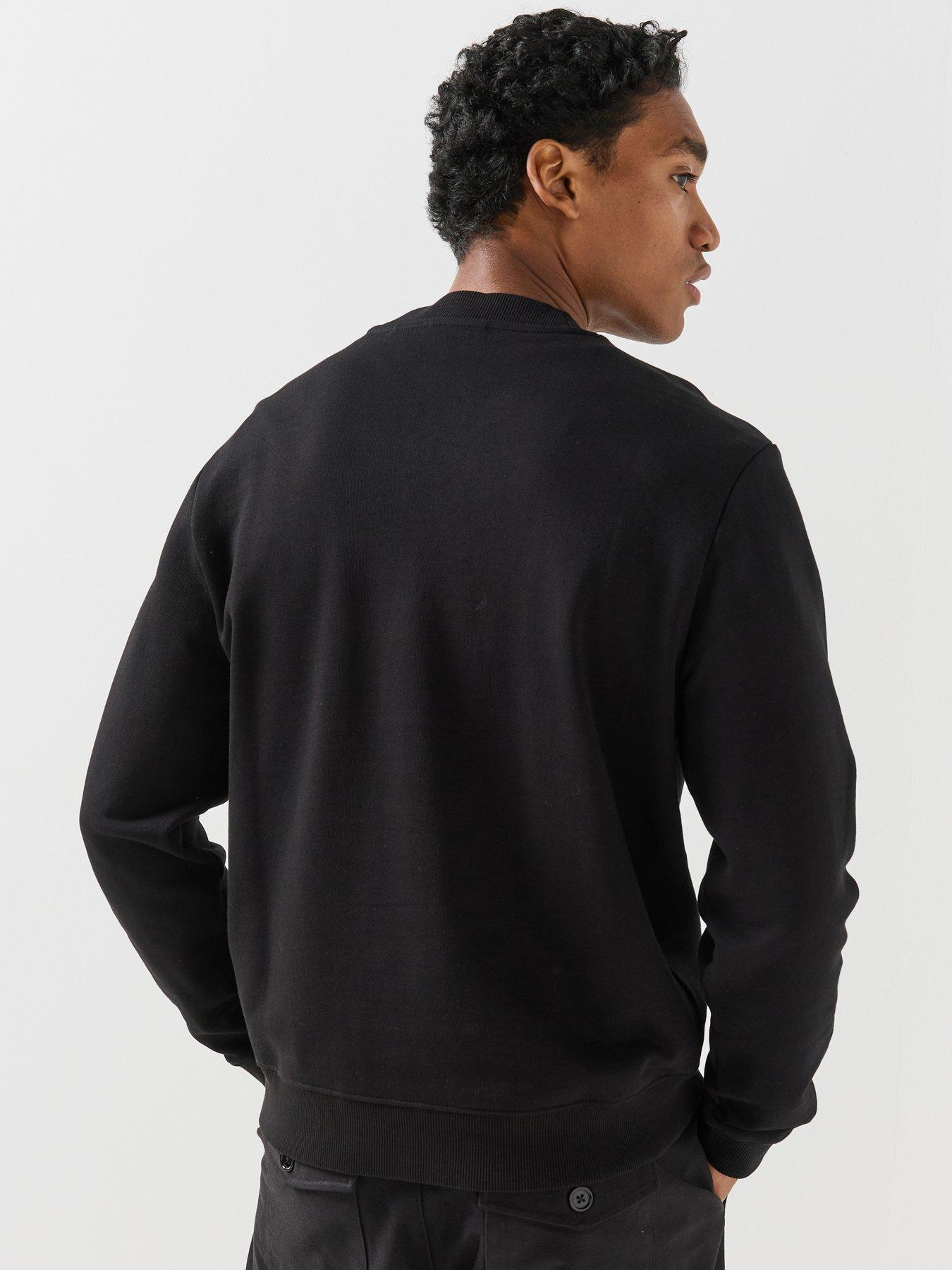 Image 2 of 5 of HUGO Mens Nespon Regular Fit Crew Neck Sweatshirt - Black