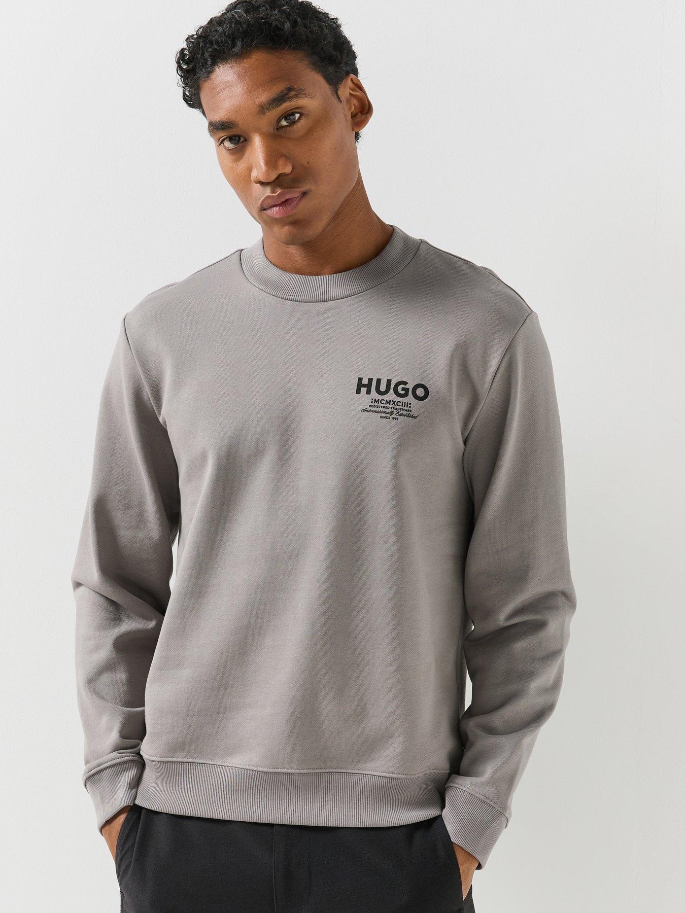 Image 1 of 6 of HUGO Hugo Blue Nespon Regular Fit Crew Sweat - Dark Grey