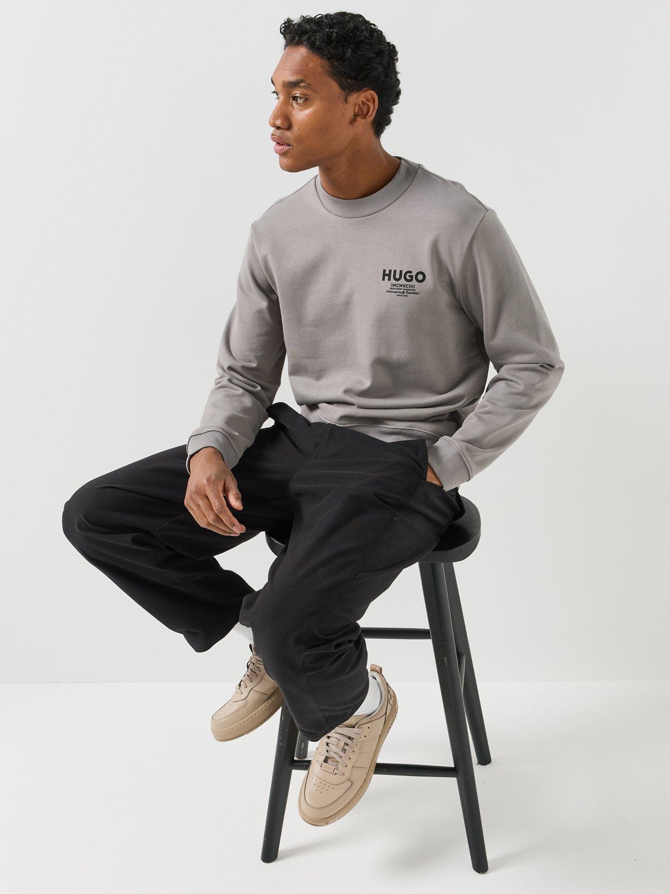 Image 3 of 6 of HUGO Hugo Blue Nespon Regular Fit Crew Sweat - Dark Grey