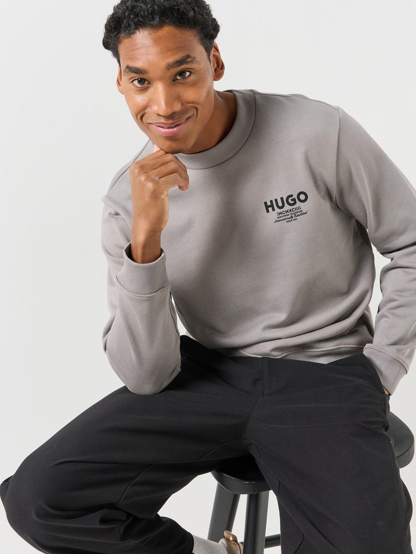 Image 5 of 6 of HUGO Hugo Blue Nespon Regular Fit Crew Sweat - Dark Grey