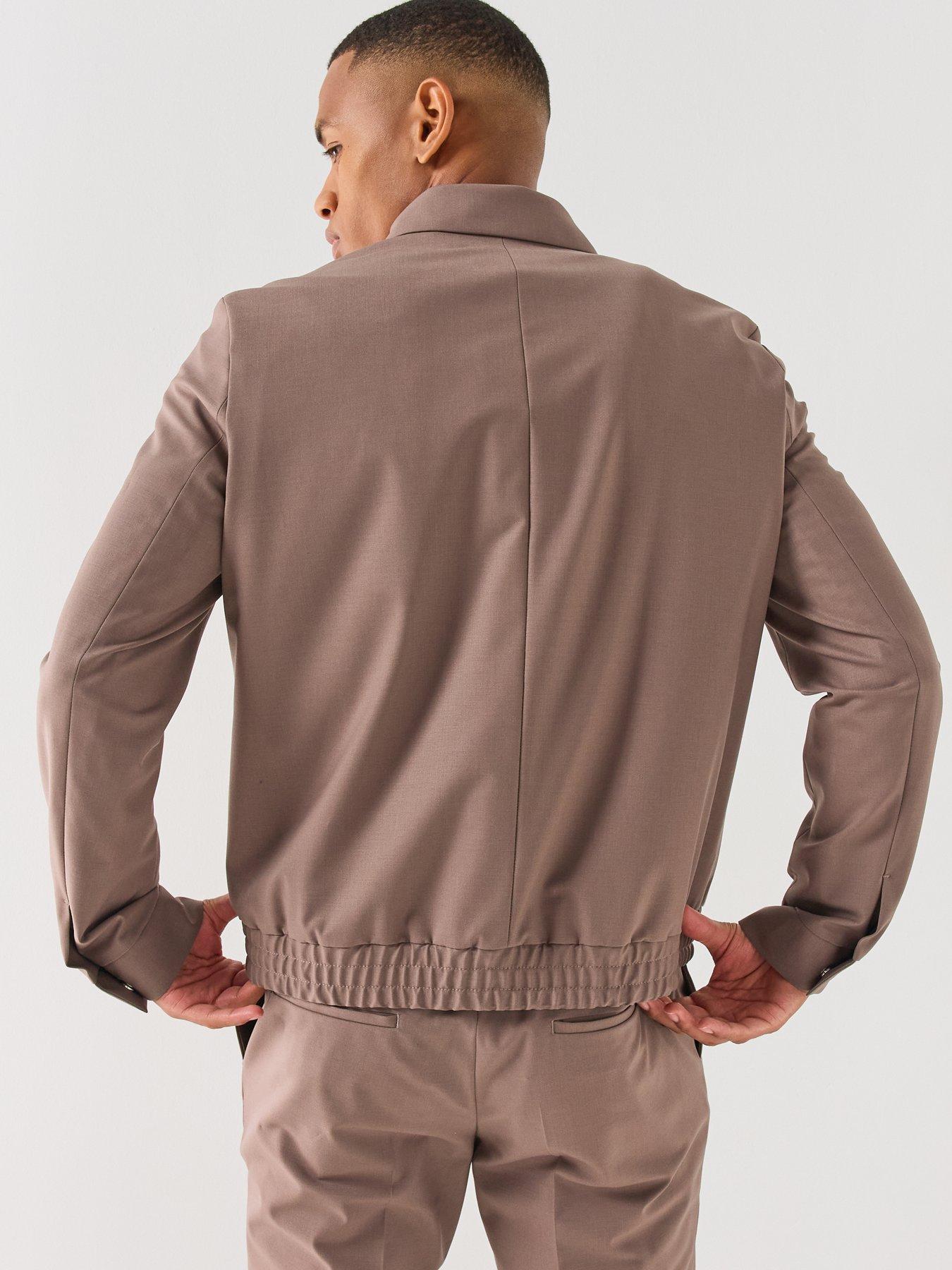 Image 2 of 6 of HUGO Hellys261X Smart Zip Through Overshirt - Brown