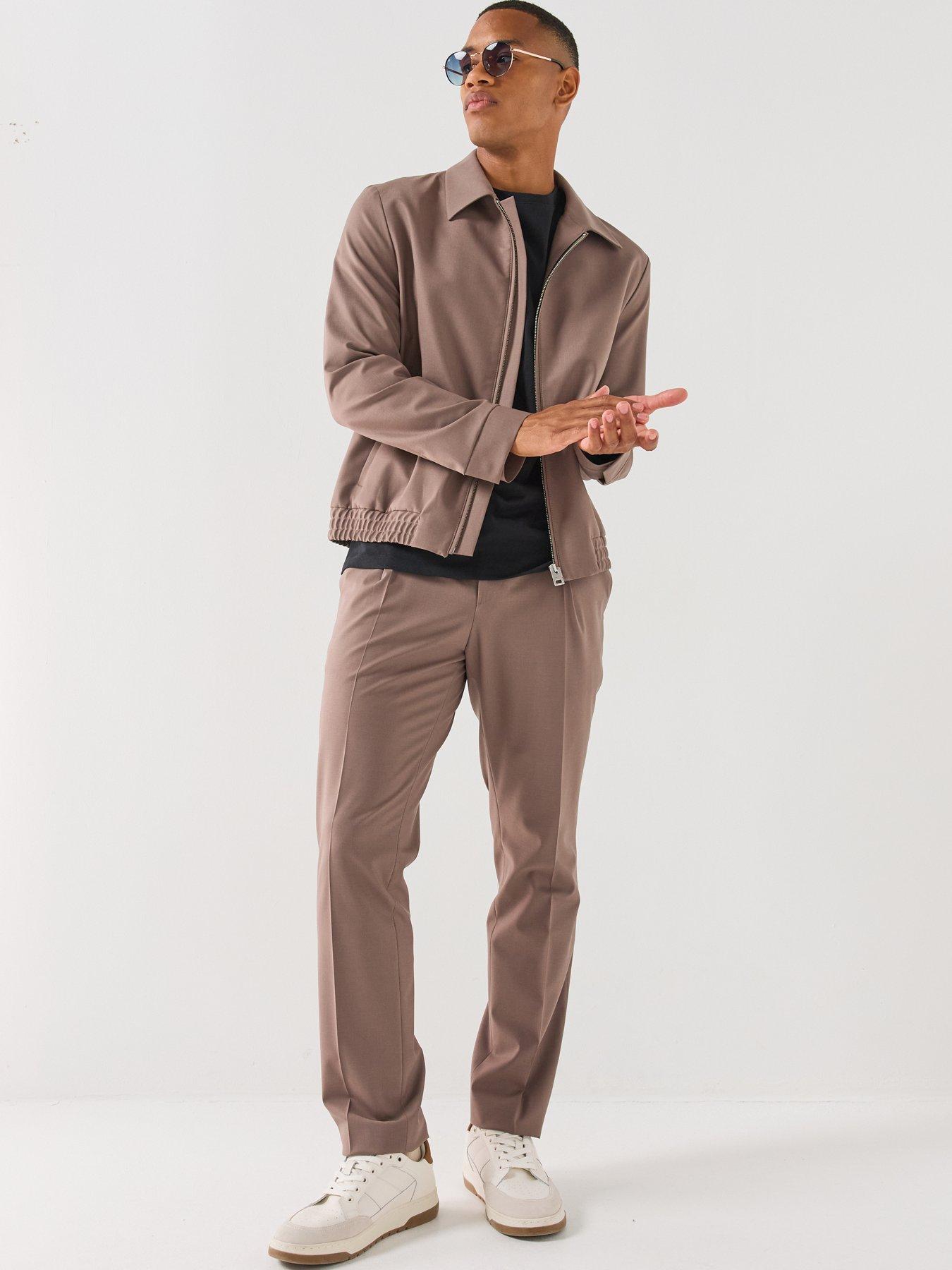 Image 3 of 6 of HUGO Hellys261X Smart Zip Through Overshirt - Brown