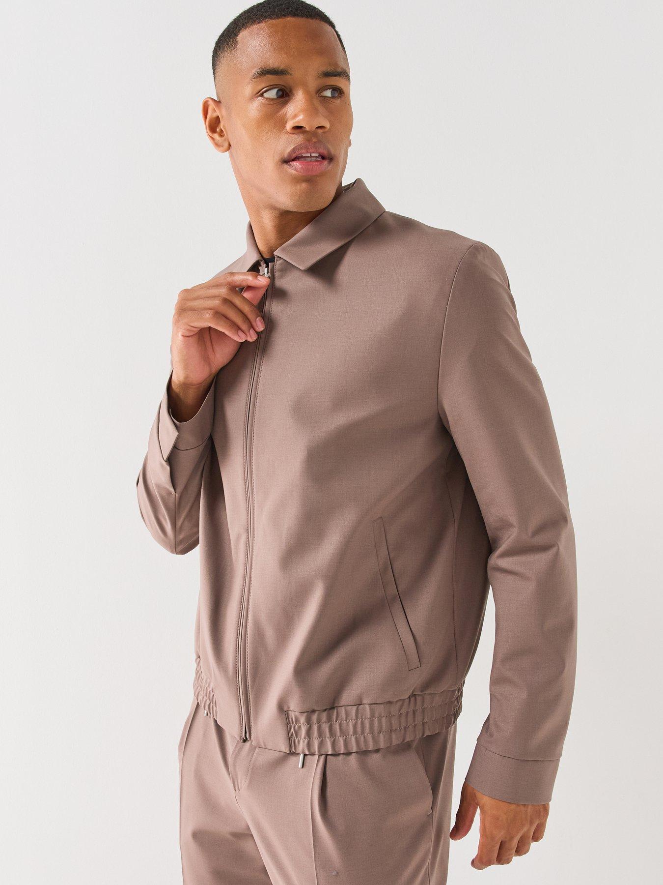 Image 5 of 6 of HUGO Hellys261X Smart Zip Through Overshirt - Brown