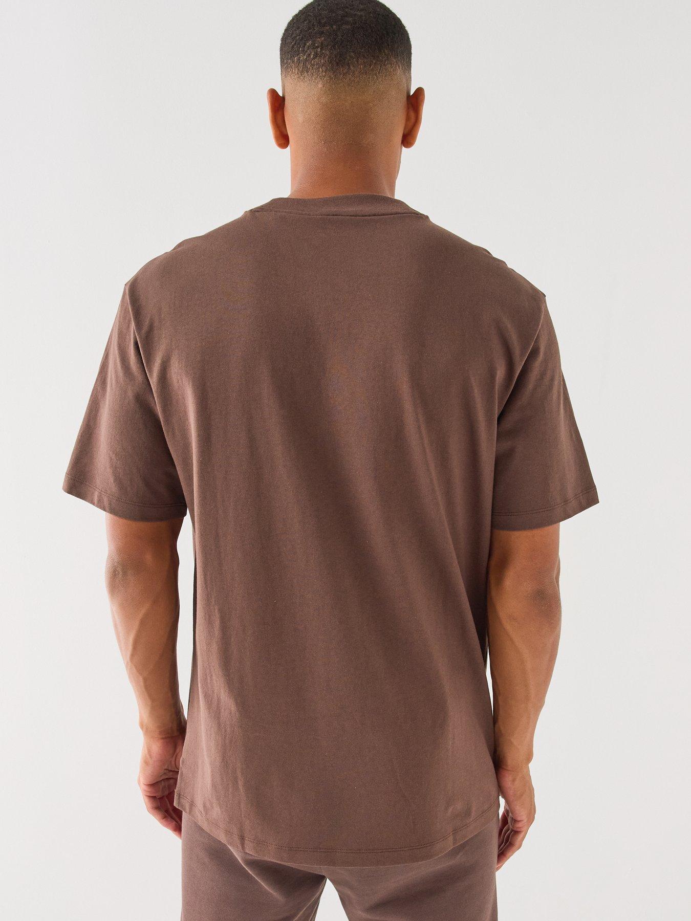 Image 2 of 5 of HUGO Hugo Dapolino Centre Logo Relaxed Fit T-shirt - Brown