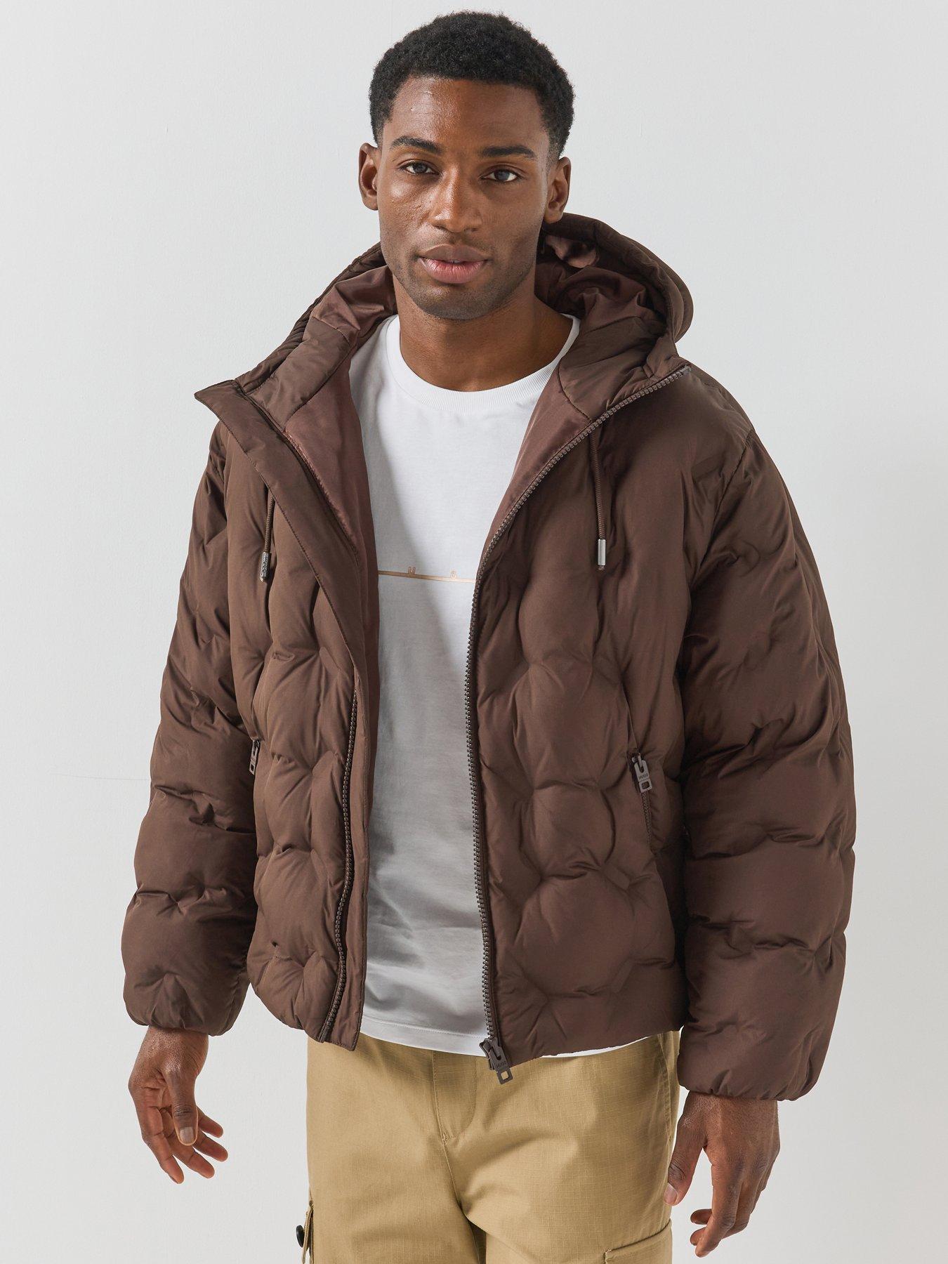 Image 1 of 6 of HUGO Barbo2641 Heat Seled Padded Jacket - Brown