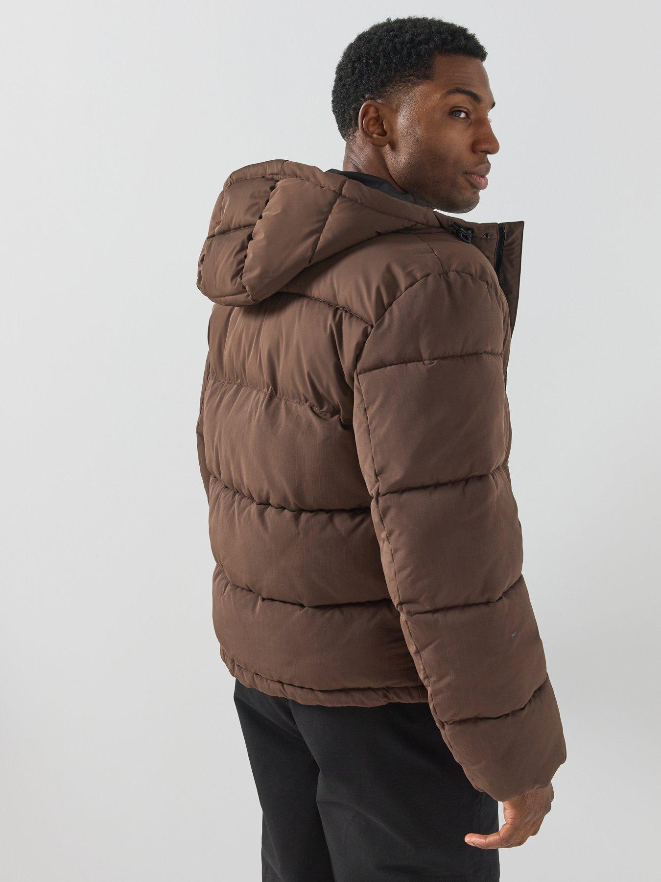 Image 2 of 6 of HUGO Baro2642 Red Patch Padded Jacket - Brown