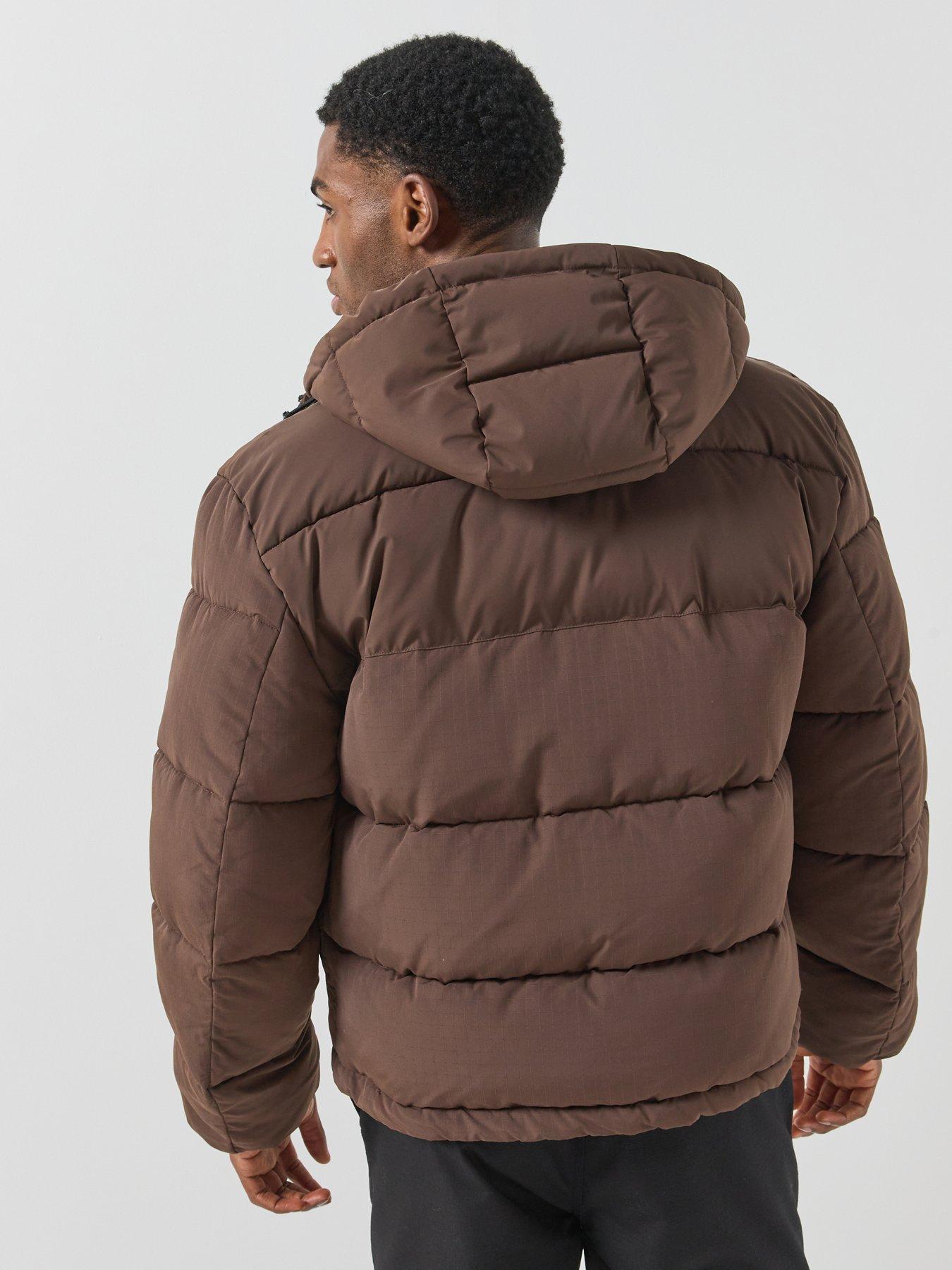 Image 6 of 6 of HUGO Baro2642 Red Patch Padded Jacket - Brown