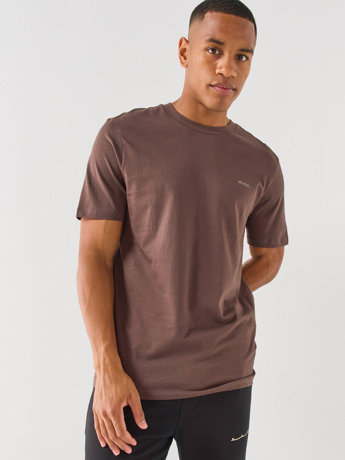 HUGO Dero222 Regular Fit T-Shirt - Brown
