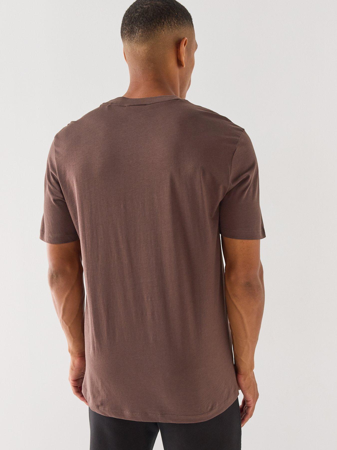 Image 2 of 5 of HUGO Dero222 Regular Fit T-Shirt - Brown