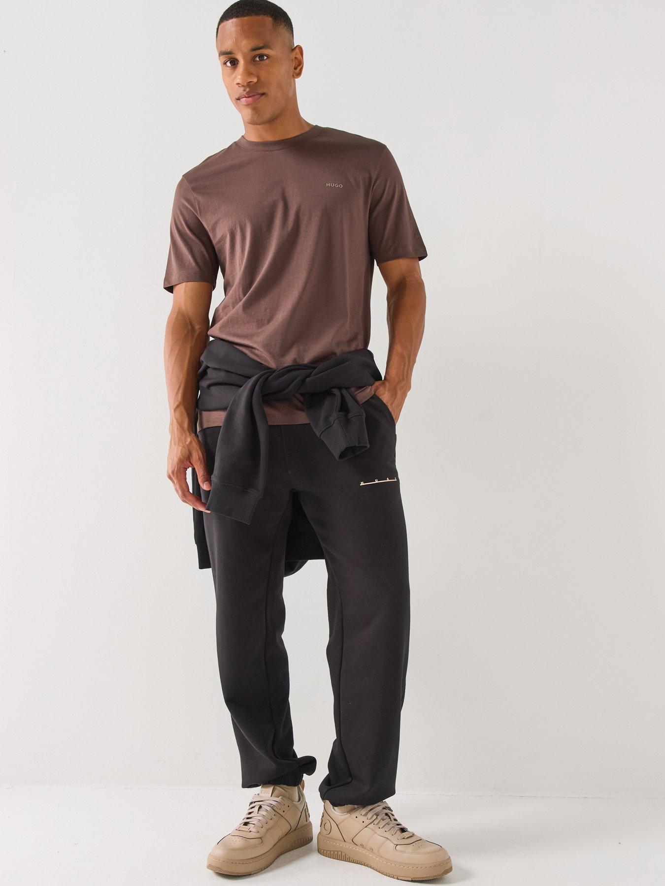Image 3 of 5 of HUGO Dero222 Regular Fit T-Shirt - Brown