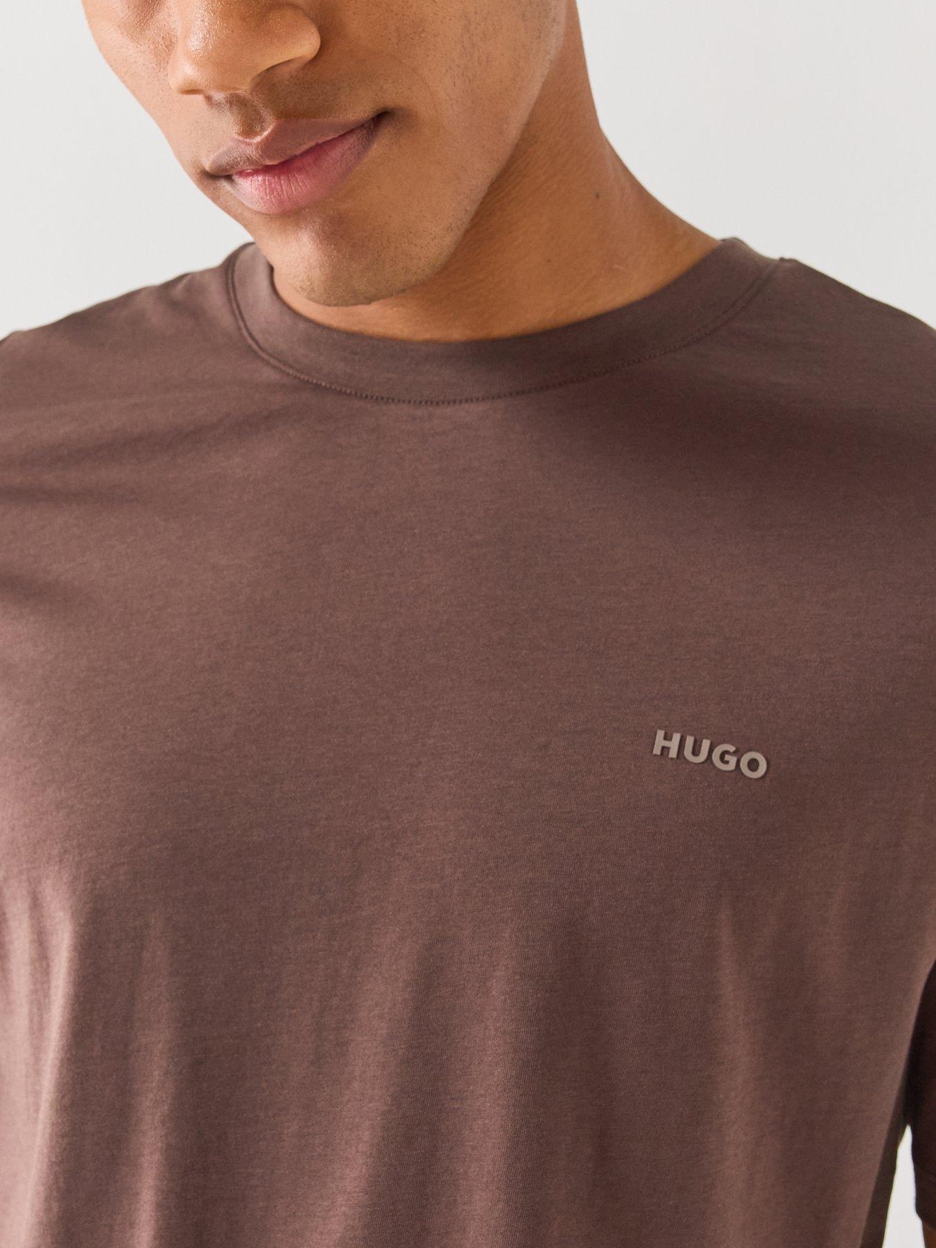 Image 4 of 5 of HUGO Dero222 Regular Fit T-Shirt - Brown