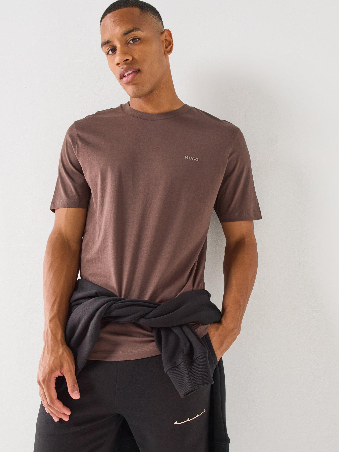 Image 5 of 5 of HUGO Dero222 Regular Fit T-Shirt - Brown