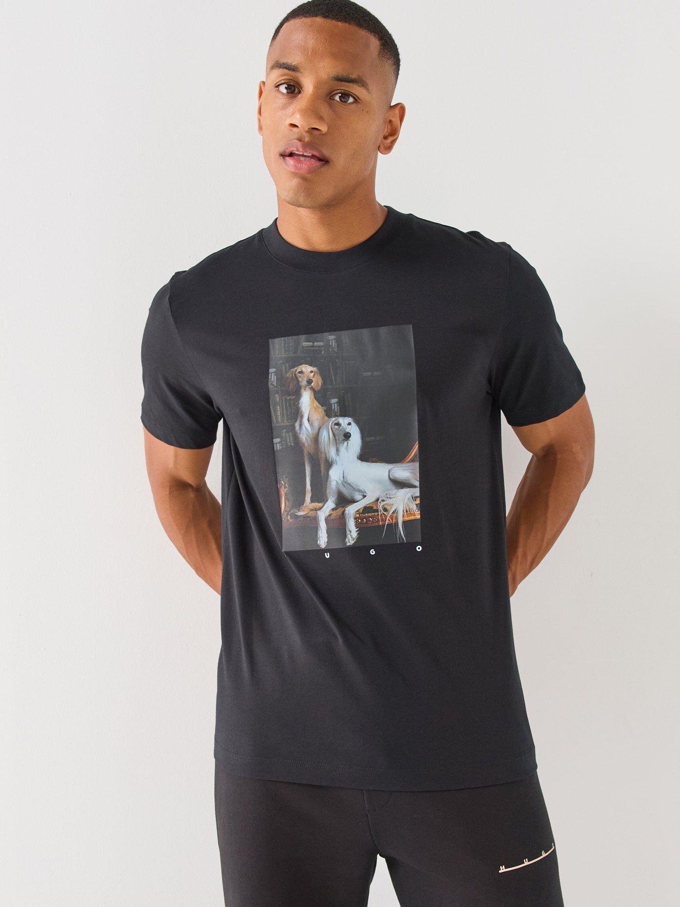 HUGO Daffilo Posh Hounds Graphic T-Shirt - Black