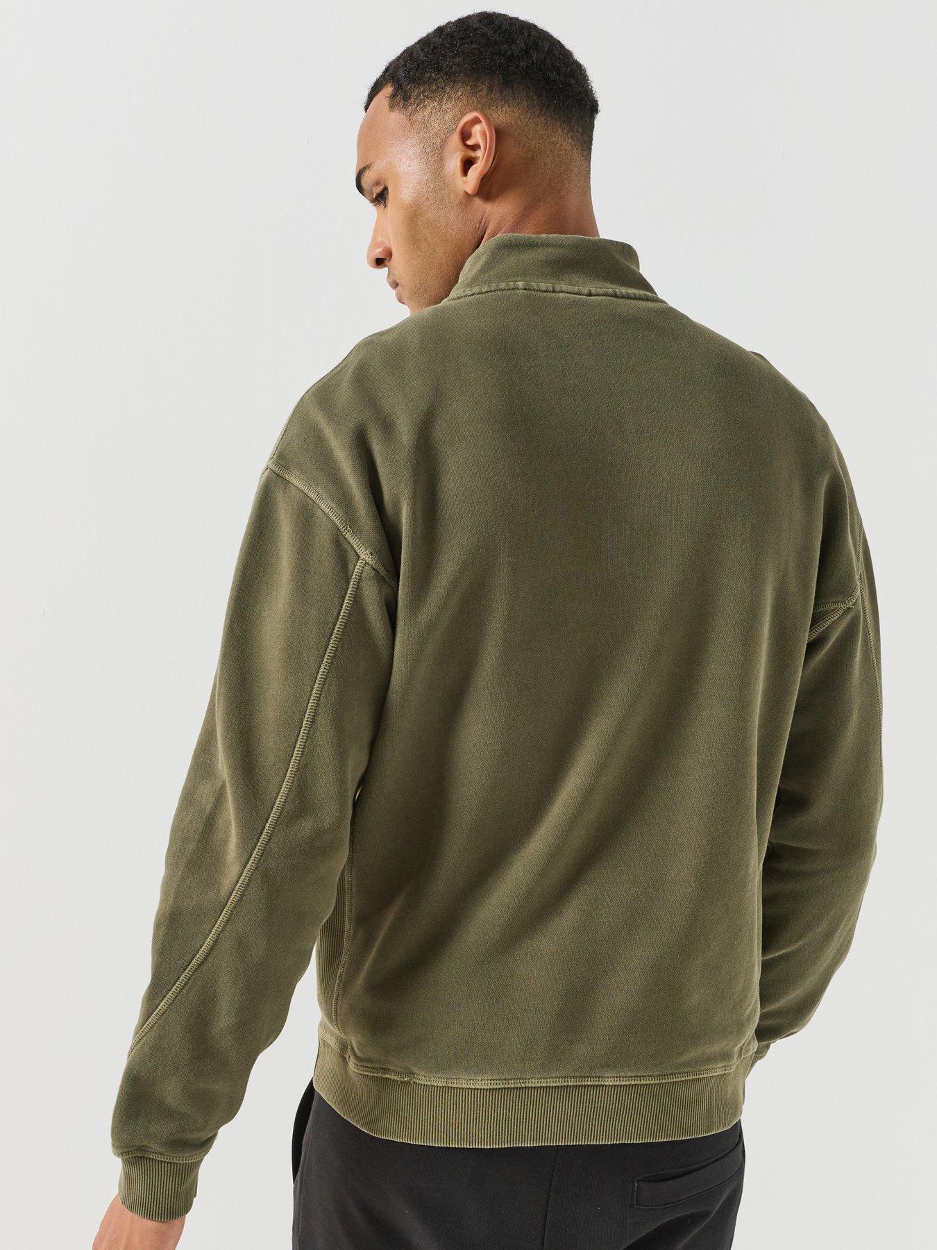 Image 2 of 6 of HUGO Hugo Blue Nevecrew Loose Fit Crew Sweat - Dark Green