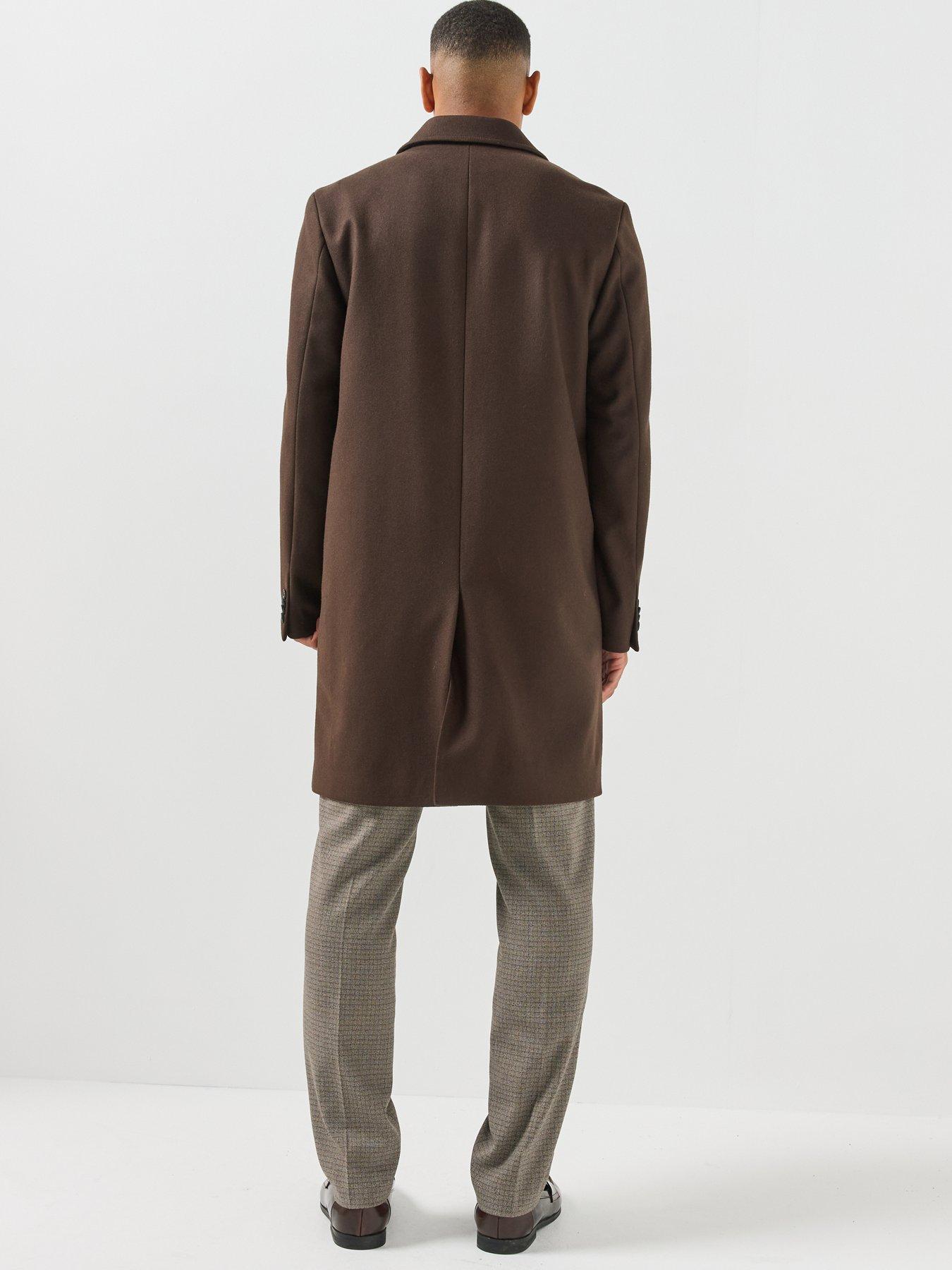 Image 2 of 6 of HUGO Hugo Malte2641 Wool Trench Coat - Brown