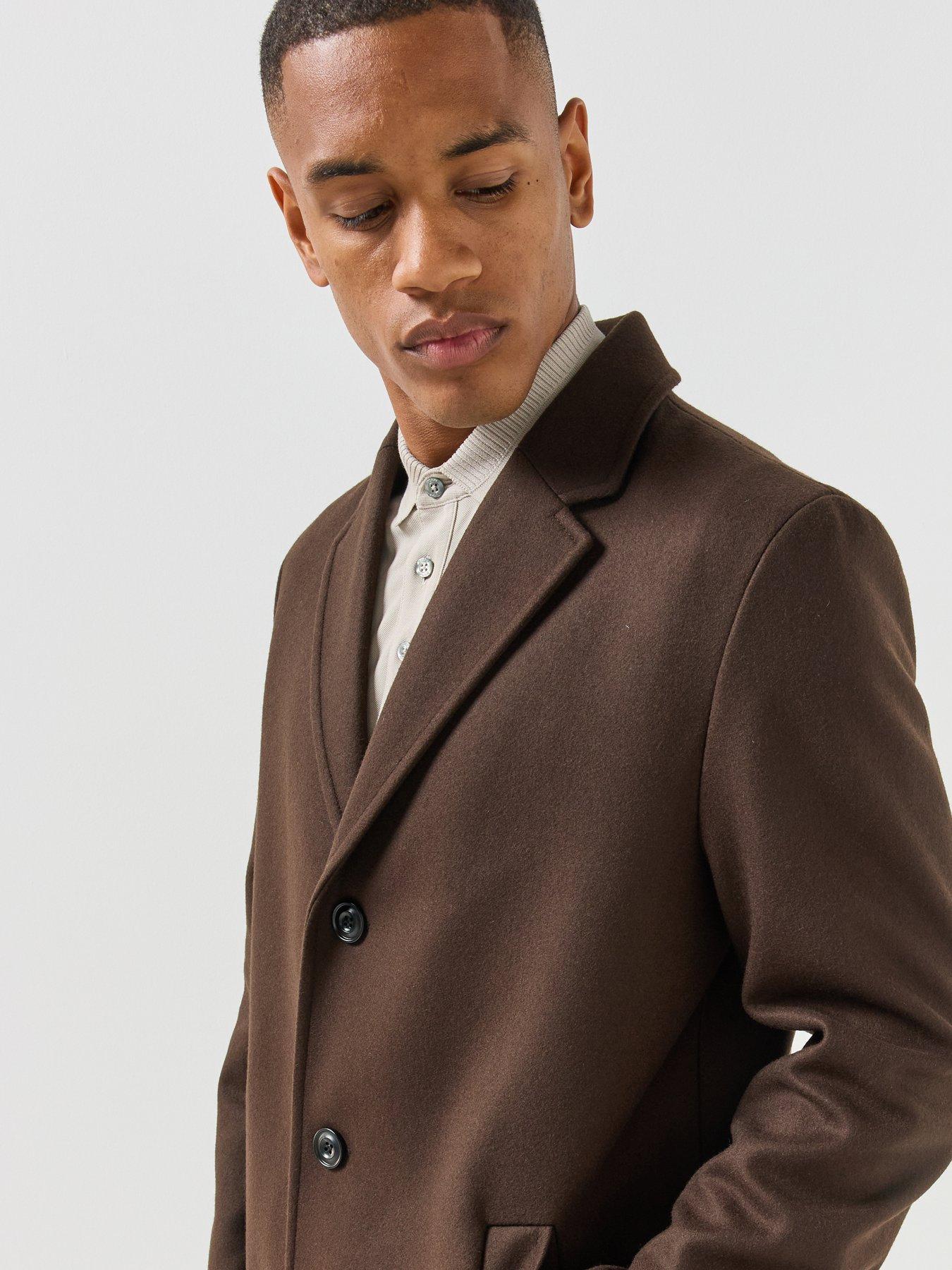 Image 4 of 6 of HUGO Hugo Malte2641 Wool Trench Coat - Brown