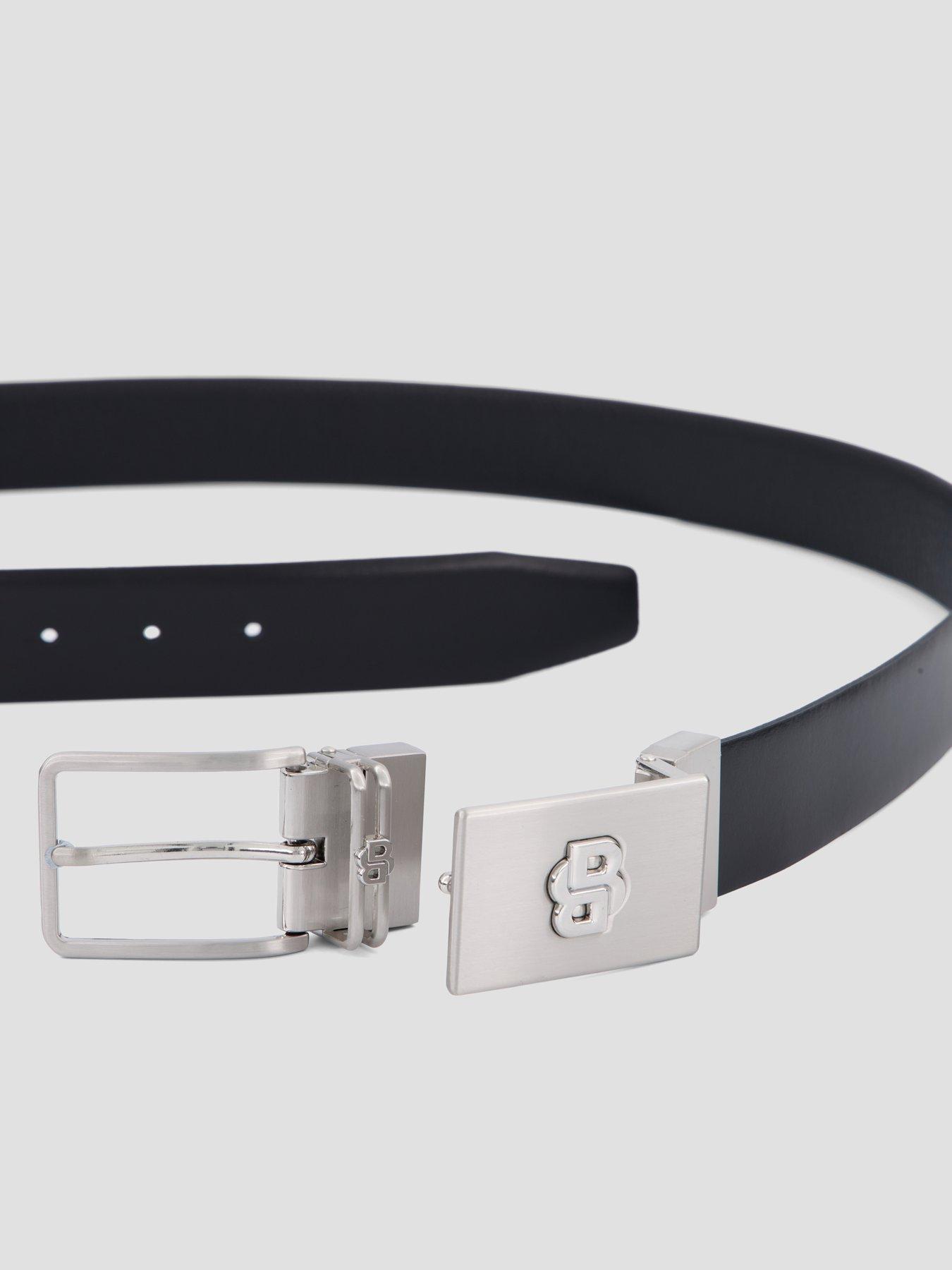 Image 5 of 6 of BOSS Mens Reversible Logo Belt&nbsp; With&nbsp;Gift Box&nbsp;- Black