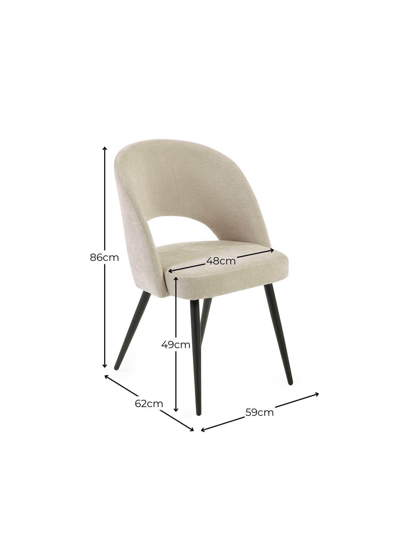 Image 6 of 6 of Julian Bowen Artemis Table & 6 Ella Cream Chairs