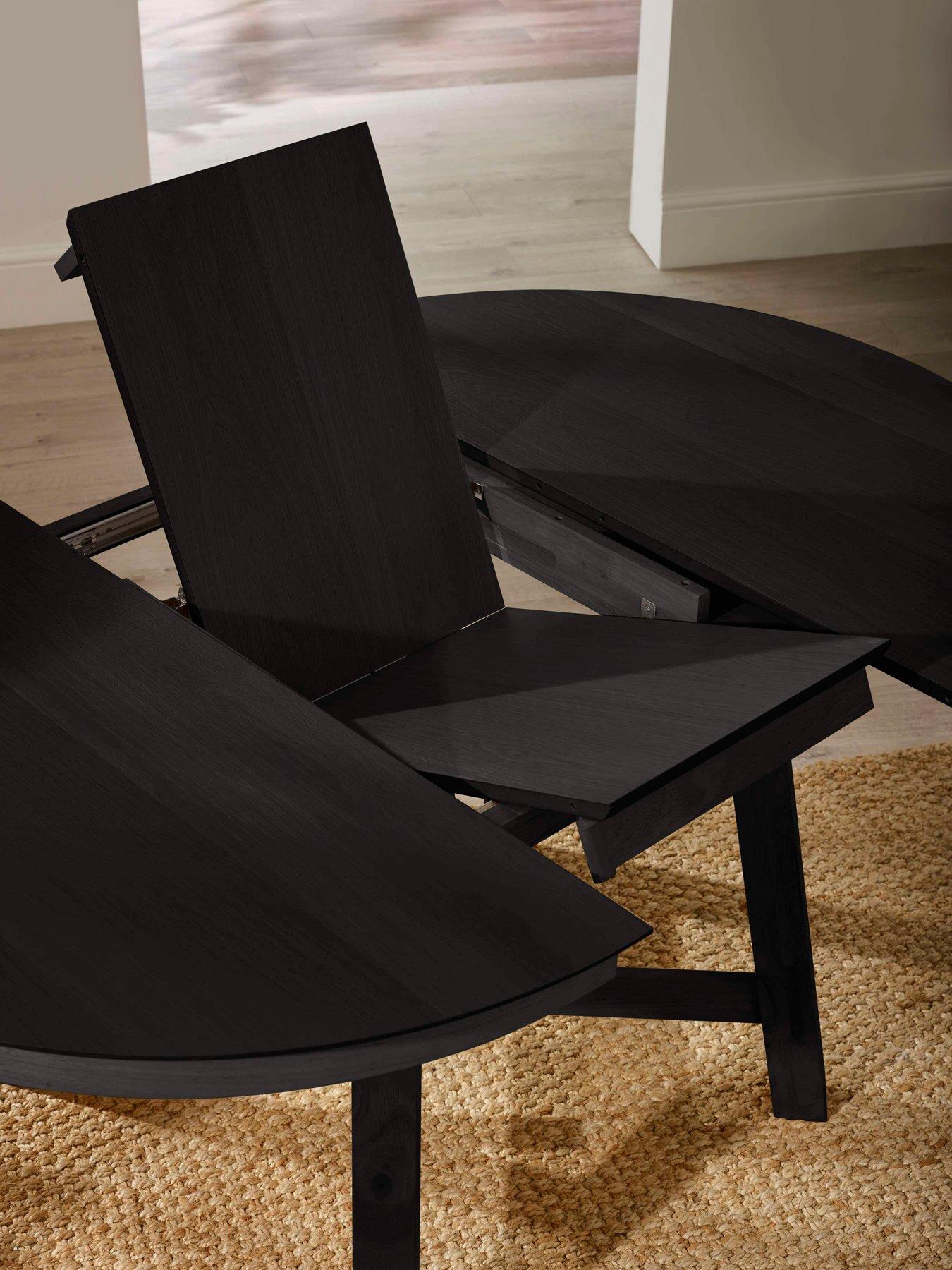 Image 3 of 6 of Julian Bowen Annika Black Round Extending Table And 4 Chairs