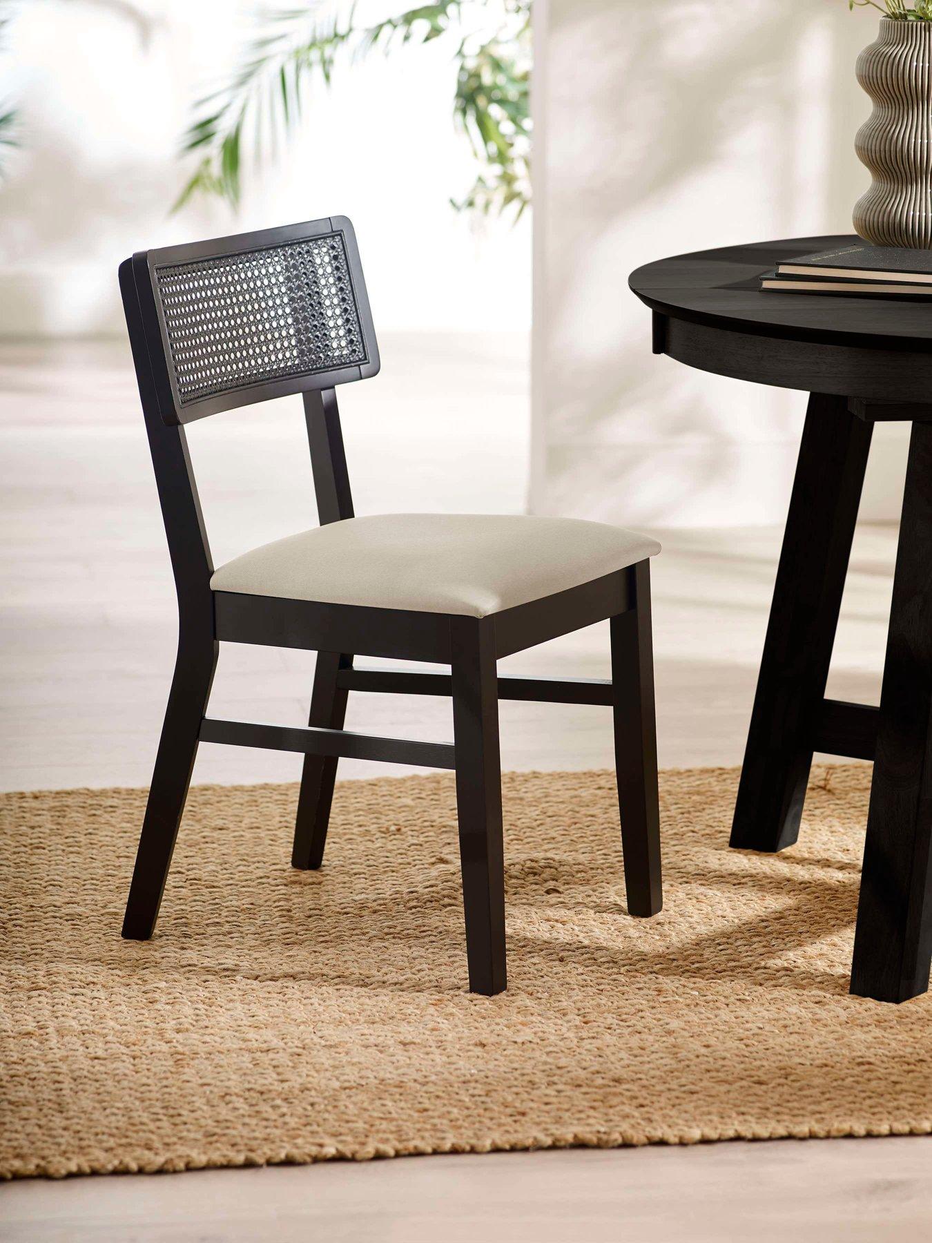 Image 4 of 6 of Julian Bowen Annika Black Round Extending Table And 4 Chairs