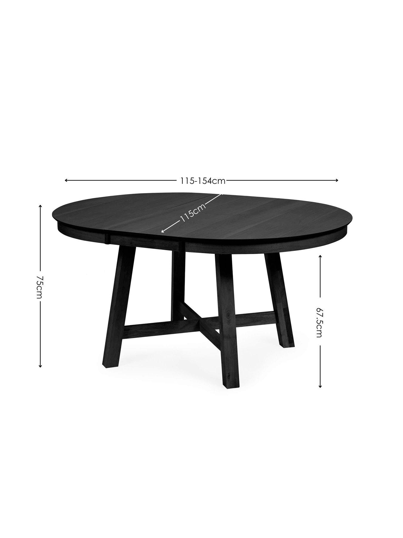 Image 5 of 6 of Julian Bowen Annika Black Round Extending Table And 4 Chairs