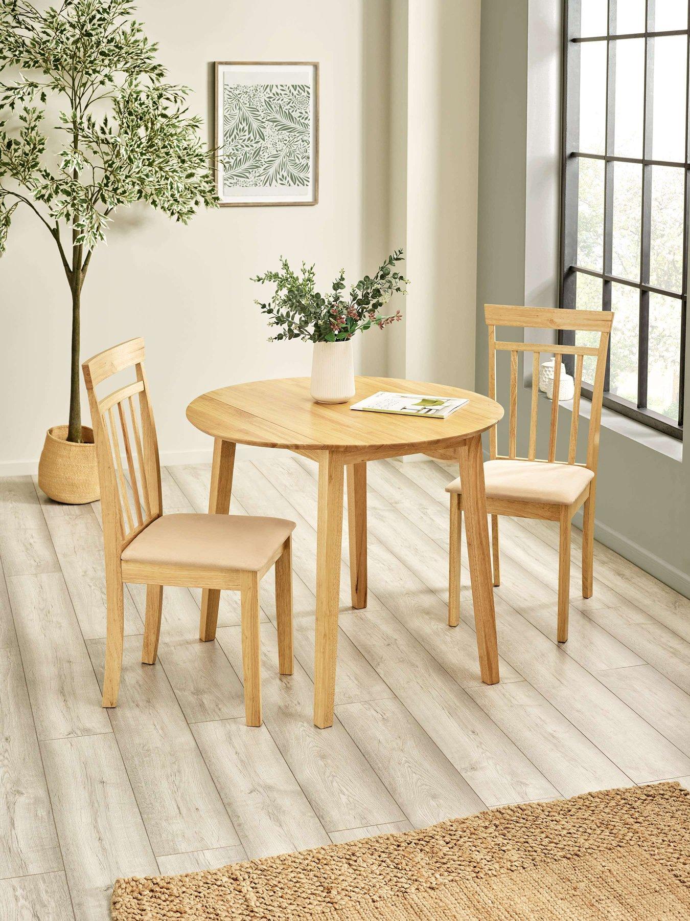 Image 7 of 7 of Julian Bowen Coast Natural Oak Drop Leaf Table