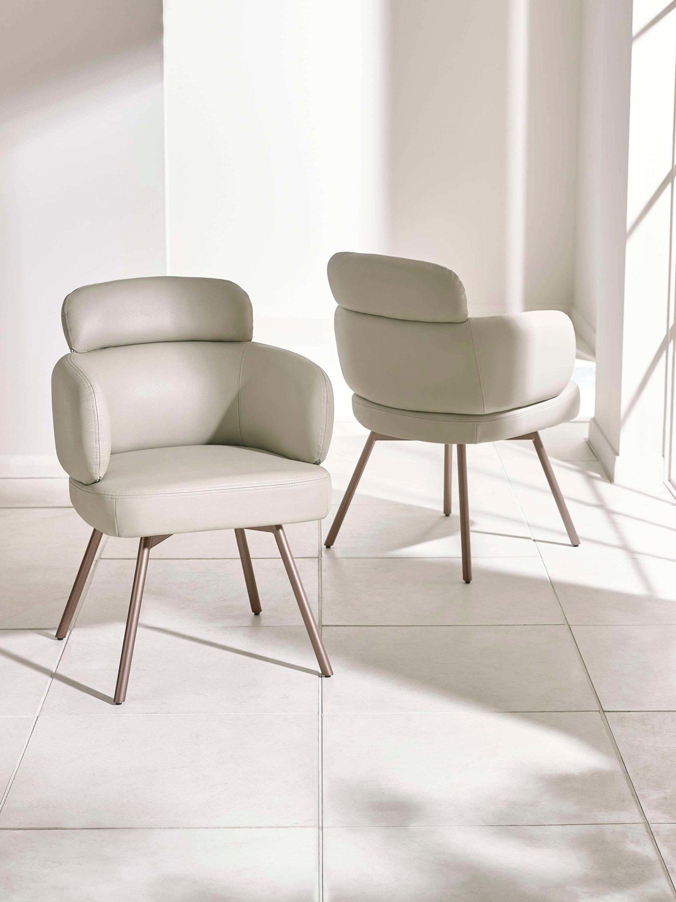 Julian Bowen Set Of 2 Callisto Swivel Dining Chairs in Grey