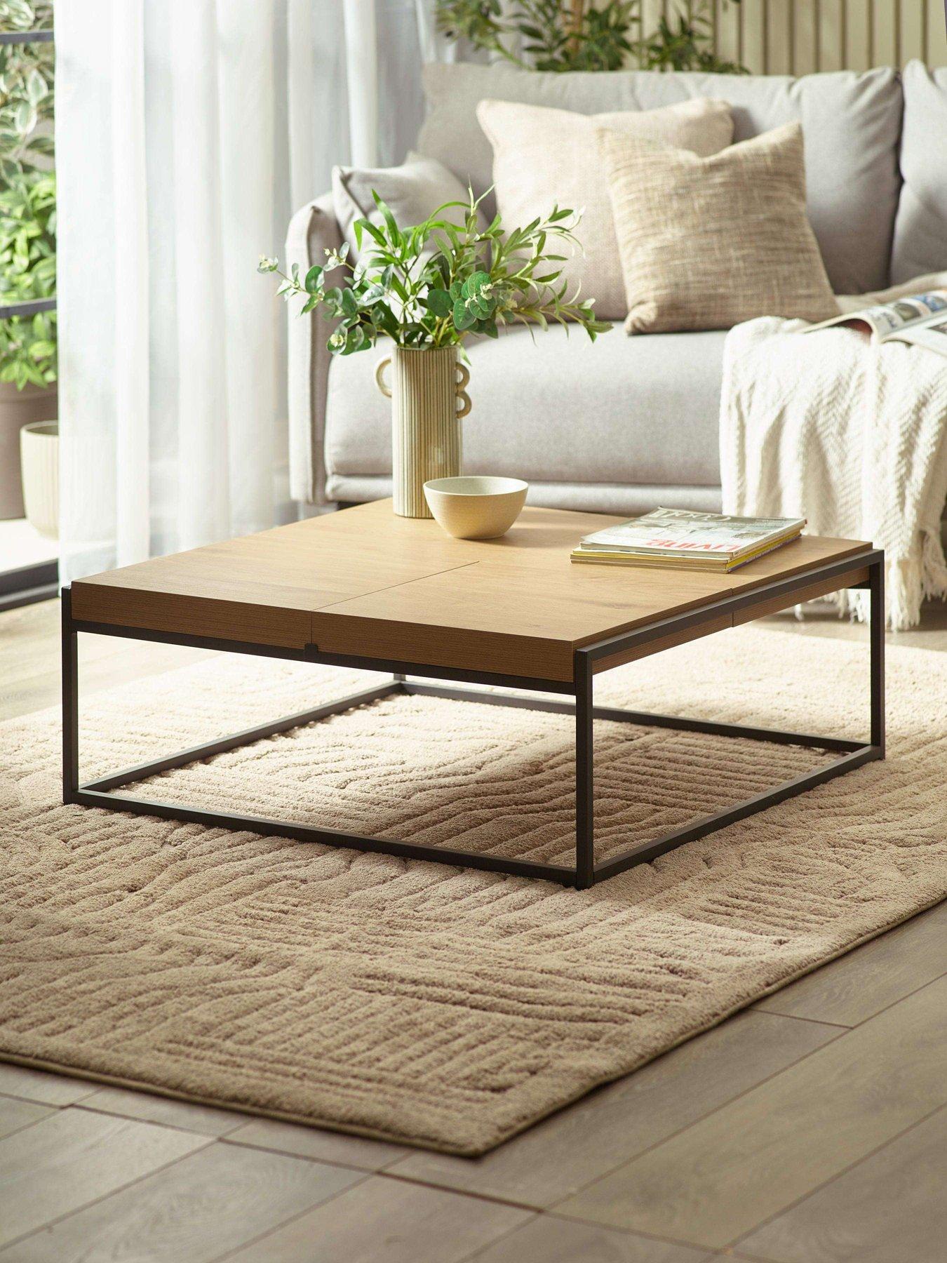 Image 1 of 7 of Julian Bowen Ezra Square Tray Coffee Table