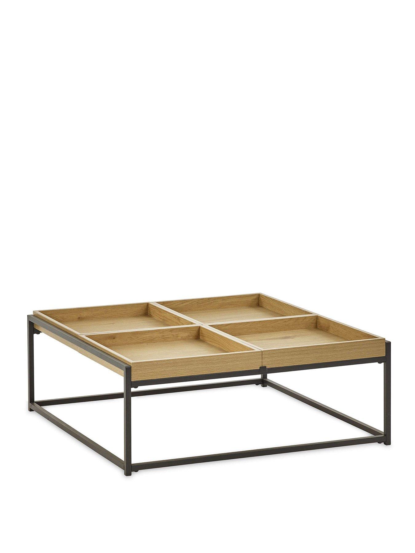 Image 2 of 7 of Julian Bowen Ezra Square Tray Coffee Table