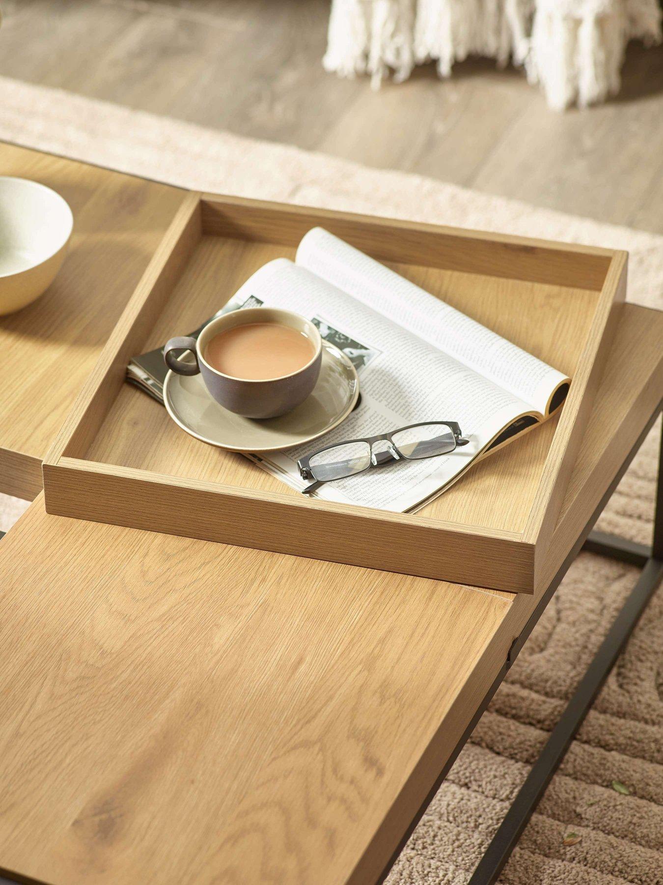 Image 6 of 7 of Julian Bowen Ezra Square Tray Coffee Table