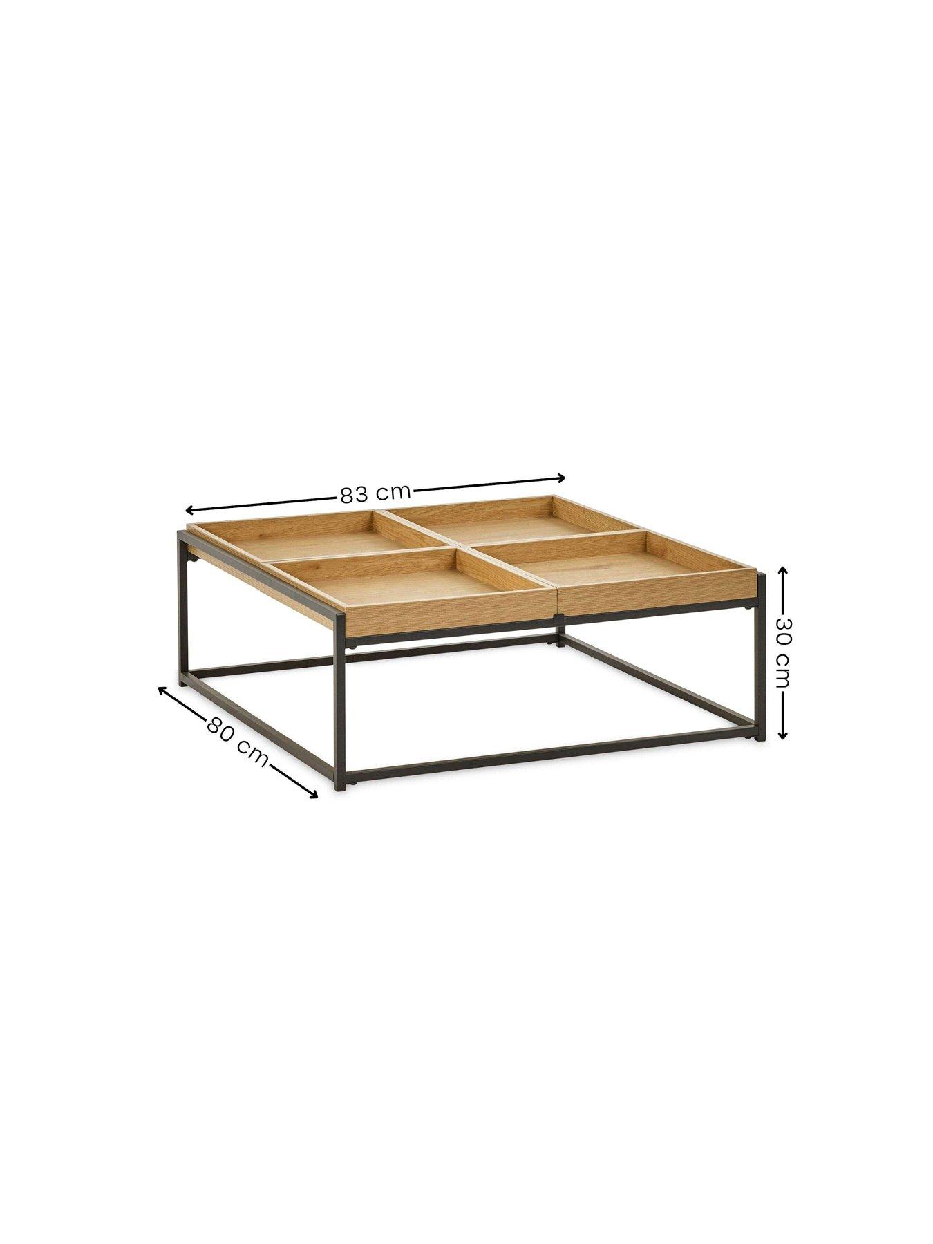 Image 7 of 7 of Julian Bowen Ezra Square Tray Coffee Table