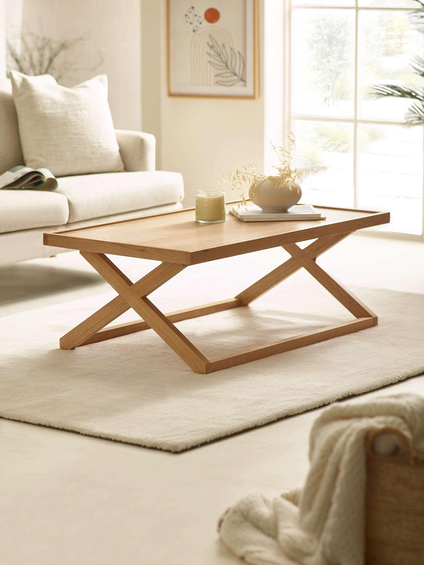 Image 1 of 6 of Julian Bowen Haddon Coffee Table - Natural Oak
